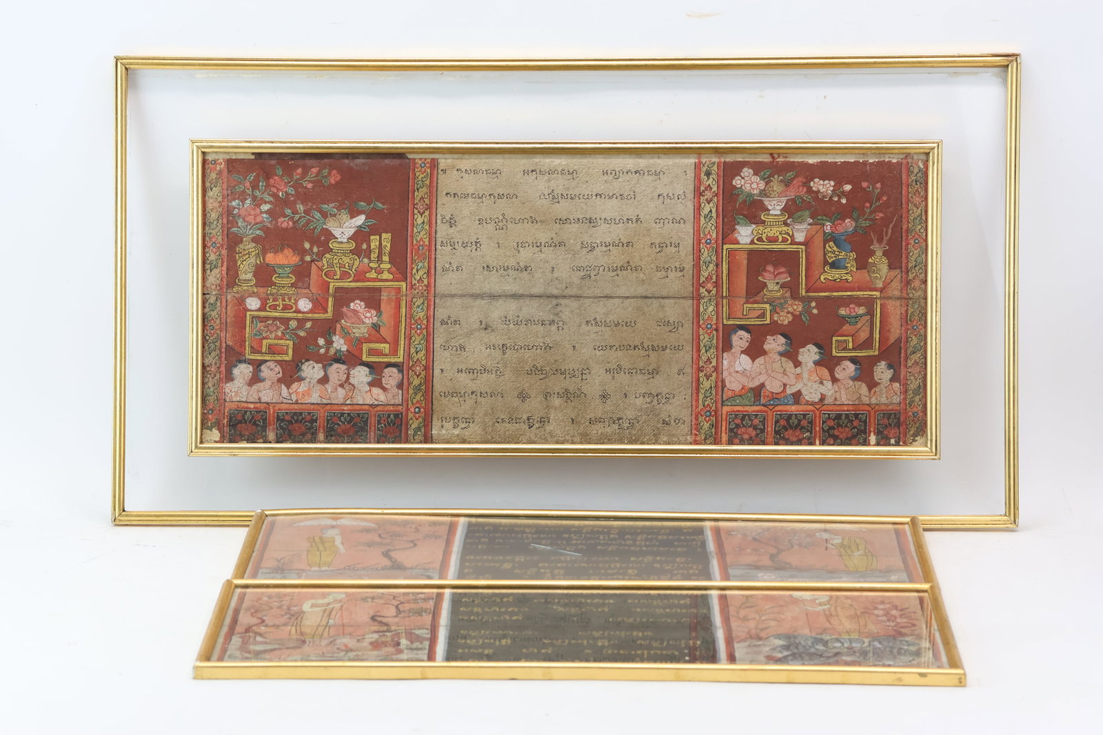 Three Paintings of Scenes from The Legend of Phra Malai (1 of 12)