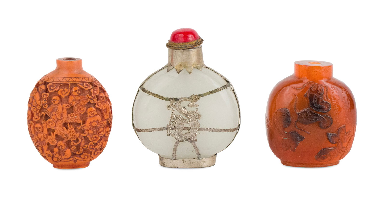 Three Chinese Snuff Bottles (1 of 8)