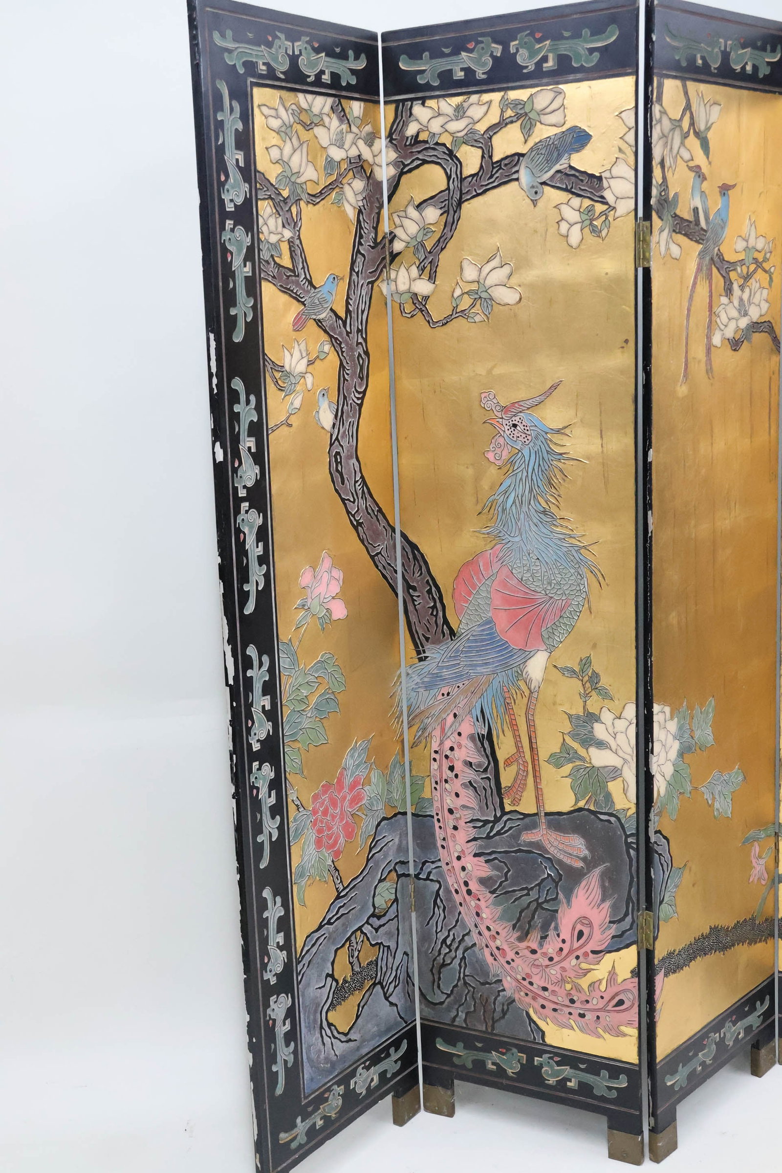 Asian Four Panel Coromandel Folding Screen - 2