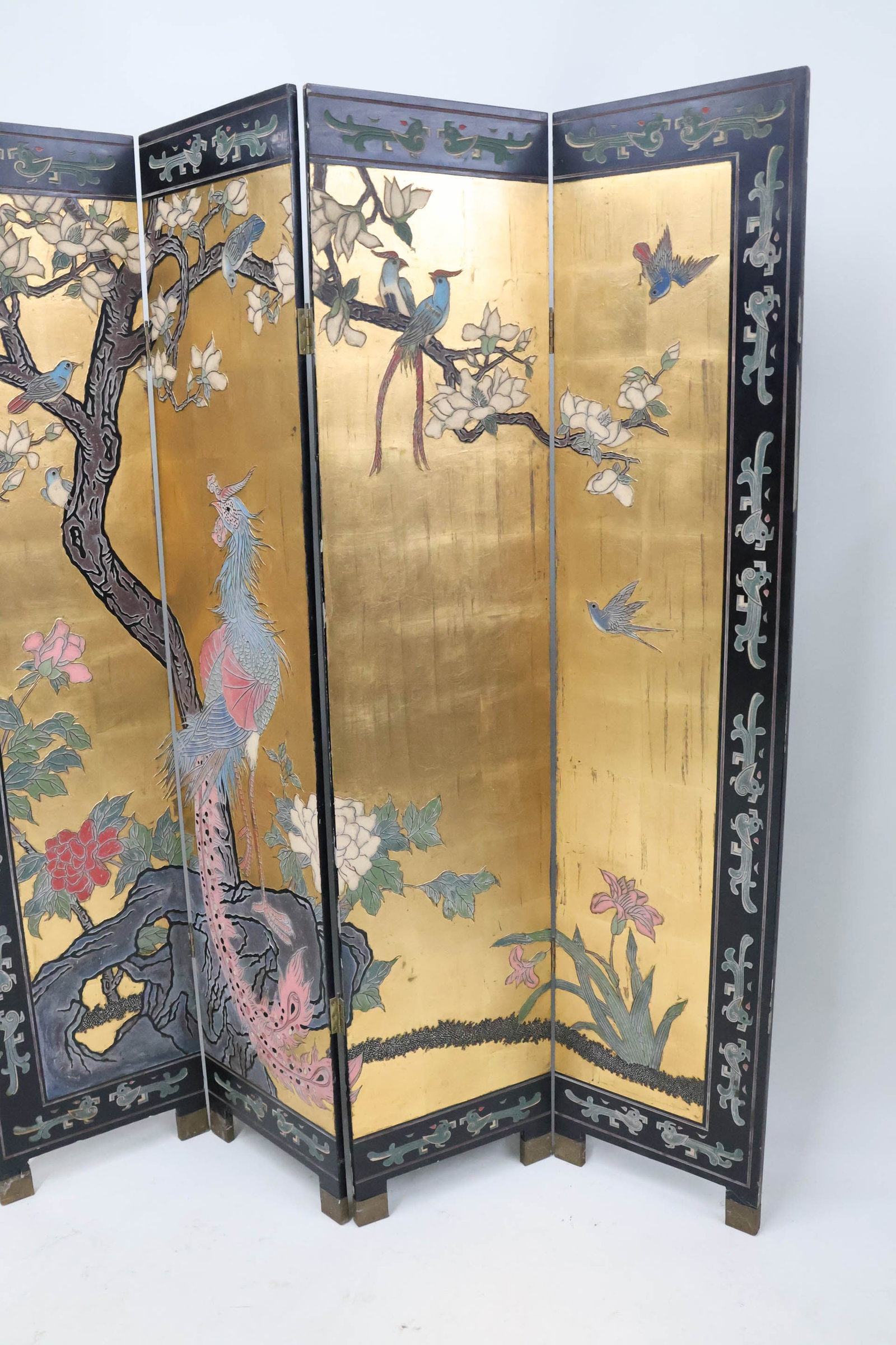 Asian Four Panel Coromandel Folding Screen - 3