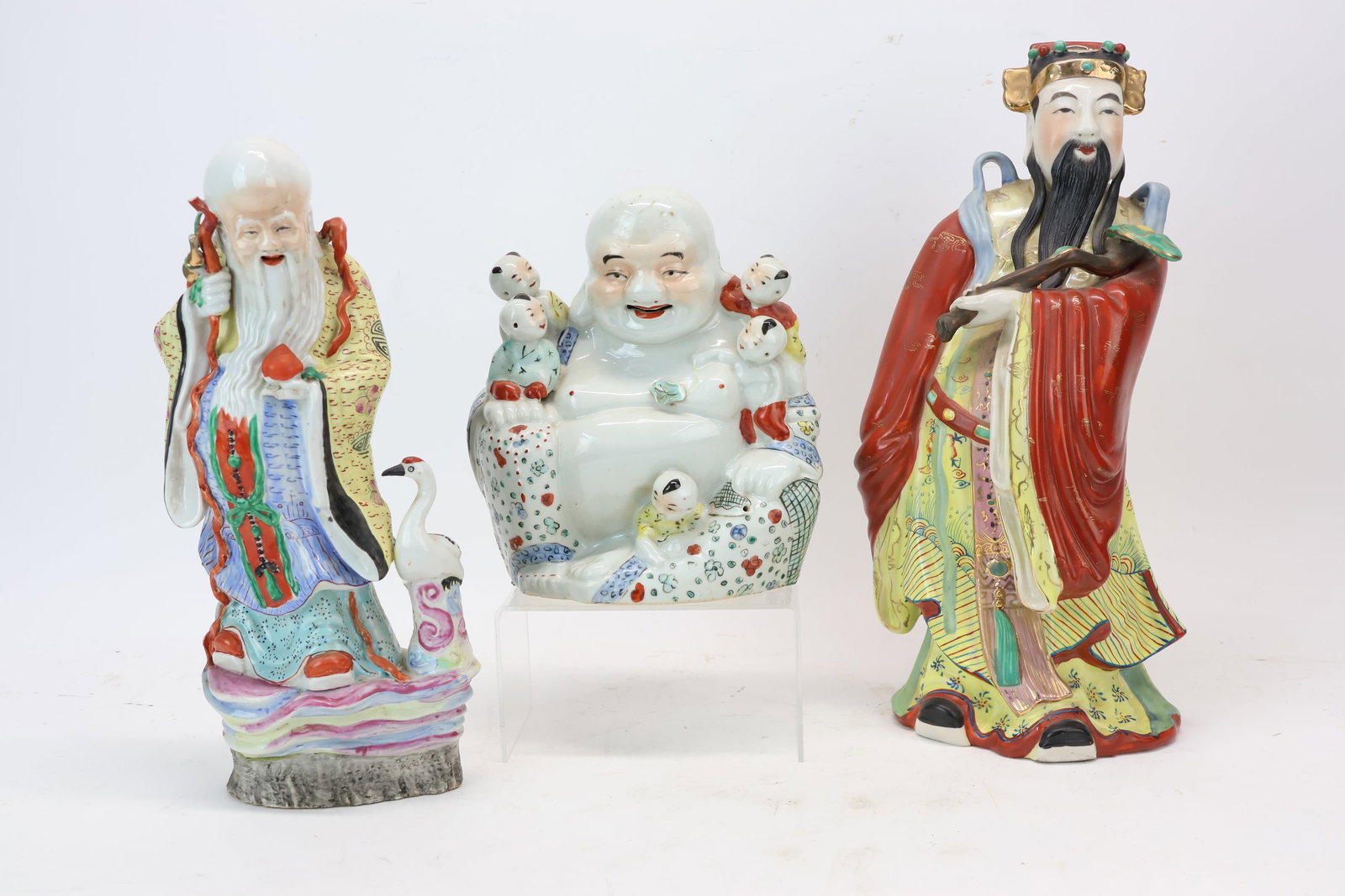 Asian Porcelain Seated Buddha (1 of 13)