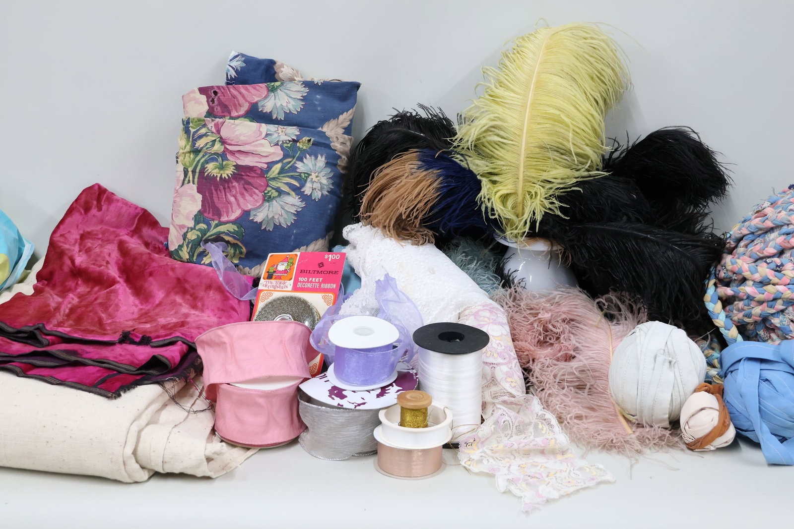 Group of Assorted Fabric, Ribbon, Trim and Braiding (1 of 12)