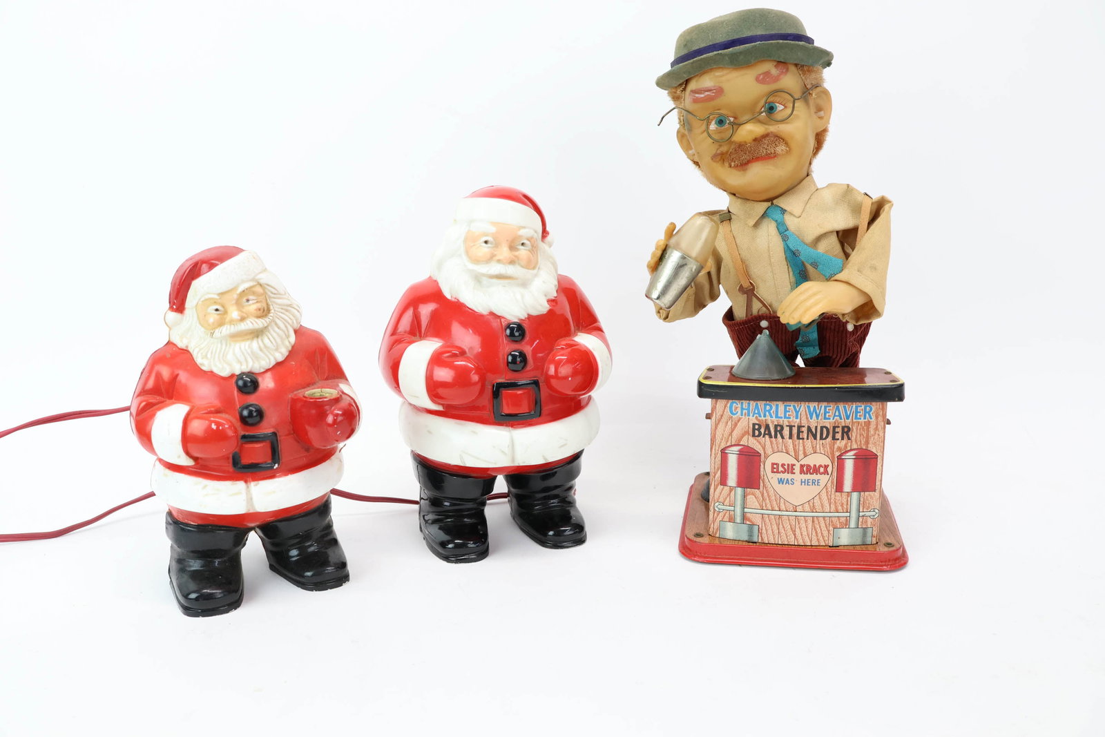 Two Vintage 1950 Christmas Santa Claus Lamps (1 of 14)