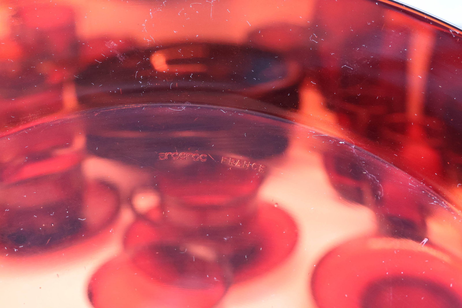 Group of Assorted Ruby Glass Dinnerware - 8