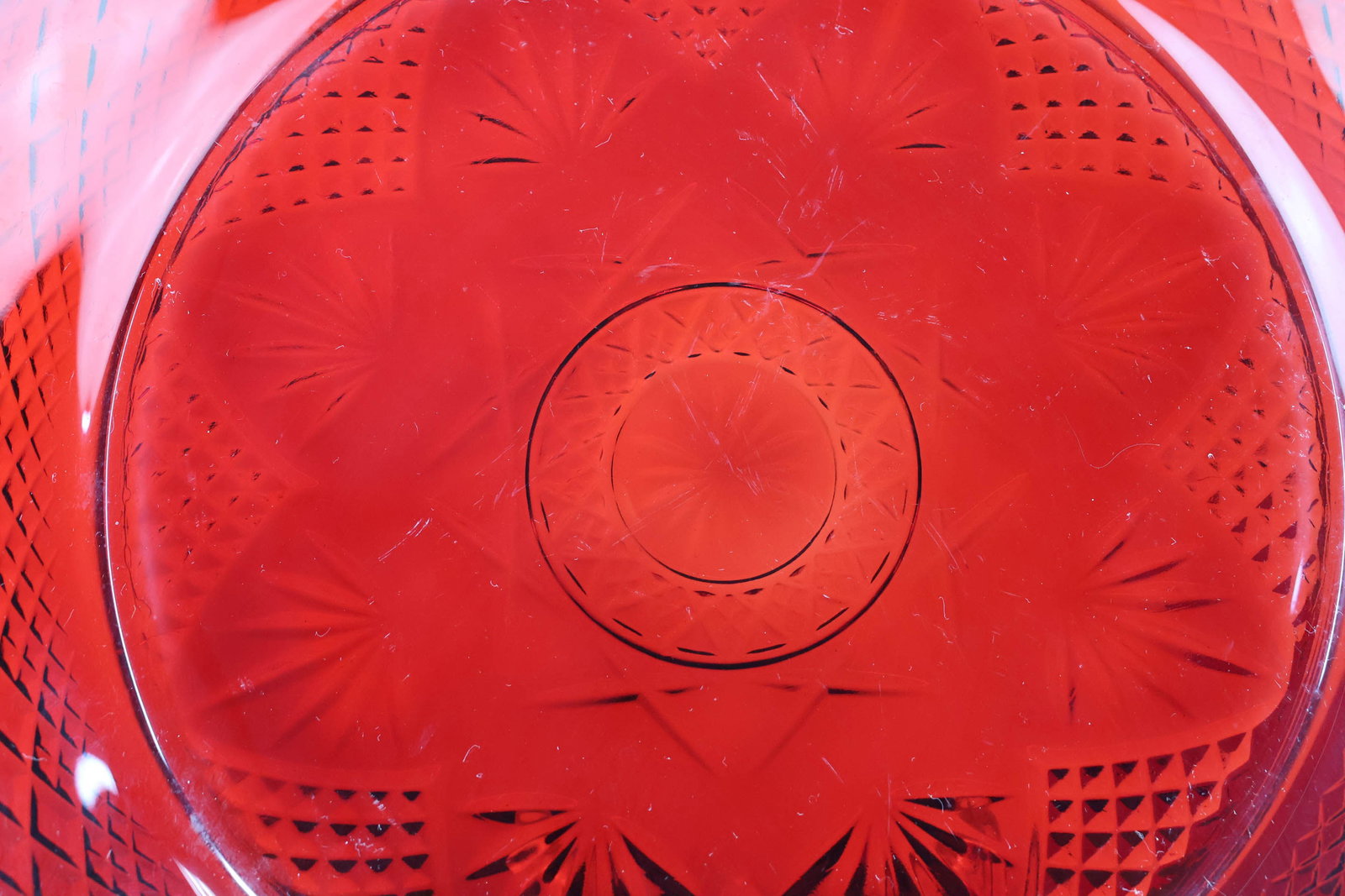 Group of Assorted Ruby Glass Dinnerware - 7