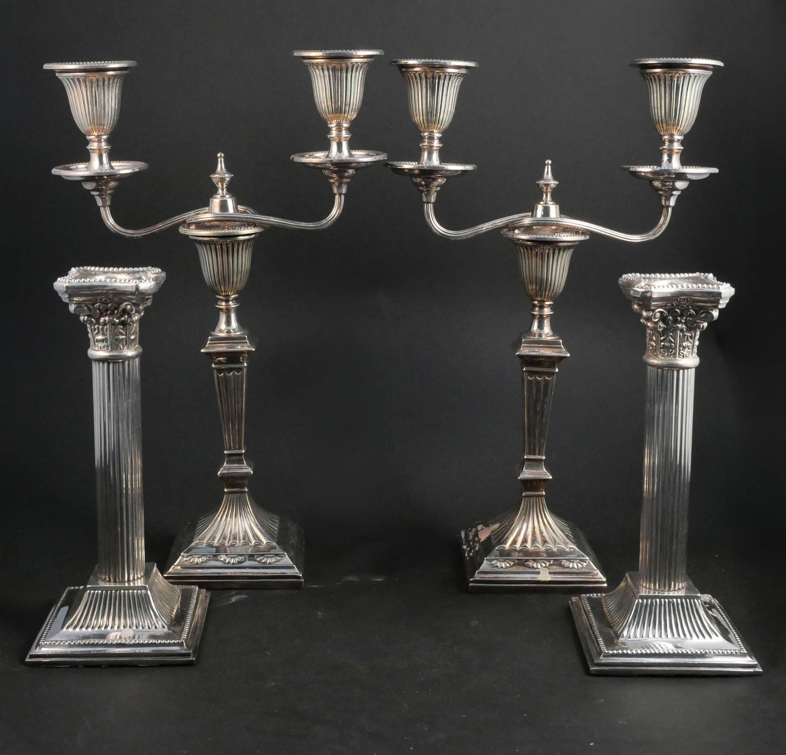 Two Pairs of Fluted Candlesticks (1 of 7)