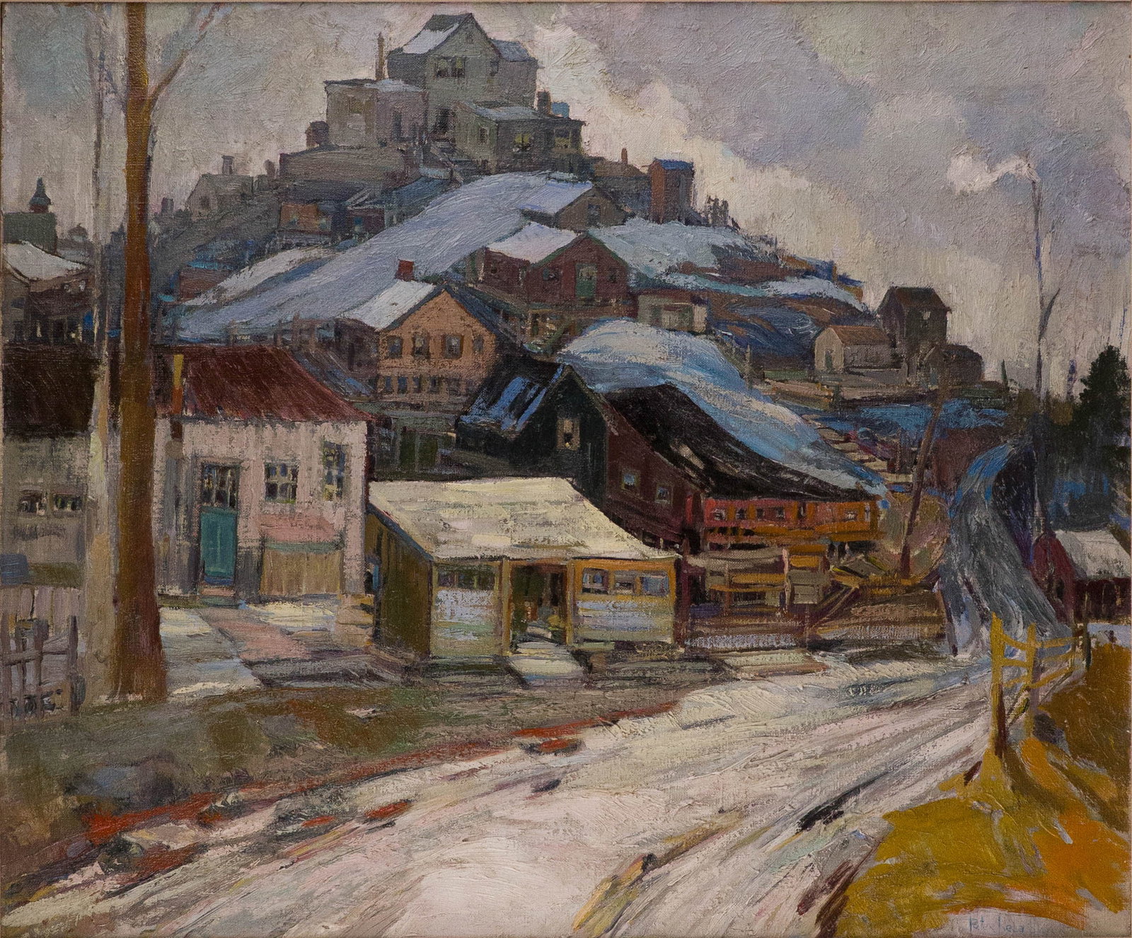 Peter Bela Mayer, Hungarian 1887-1993, Back of Beacon Hill, Oil on Canvas (1 of 10)