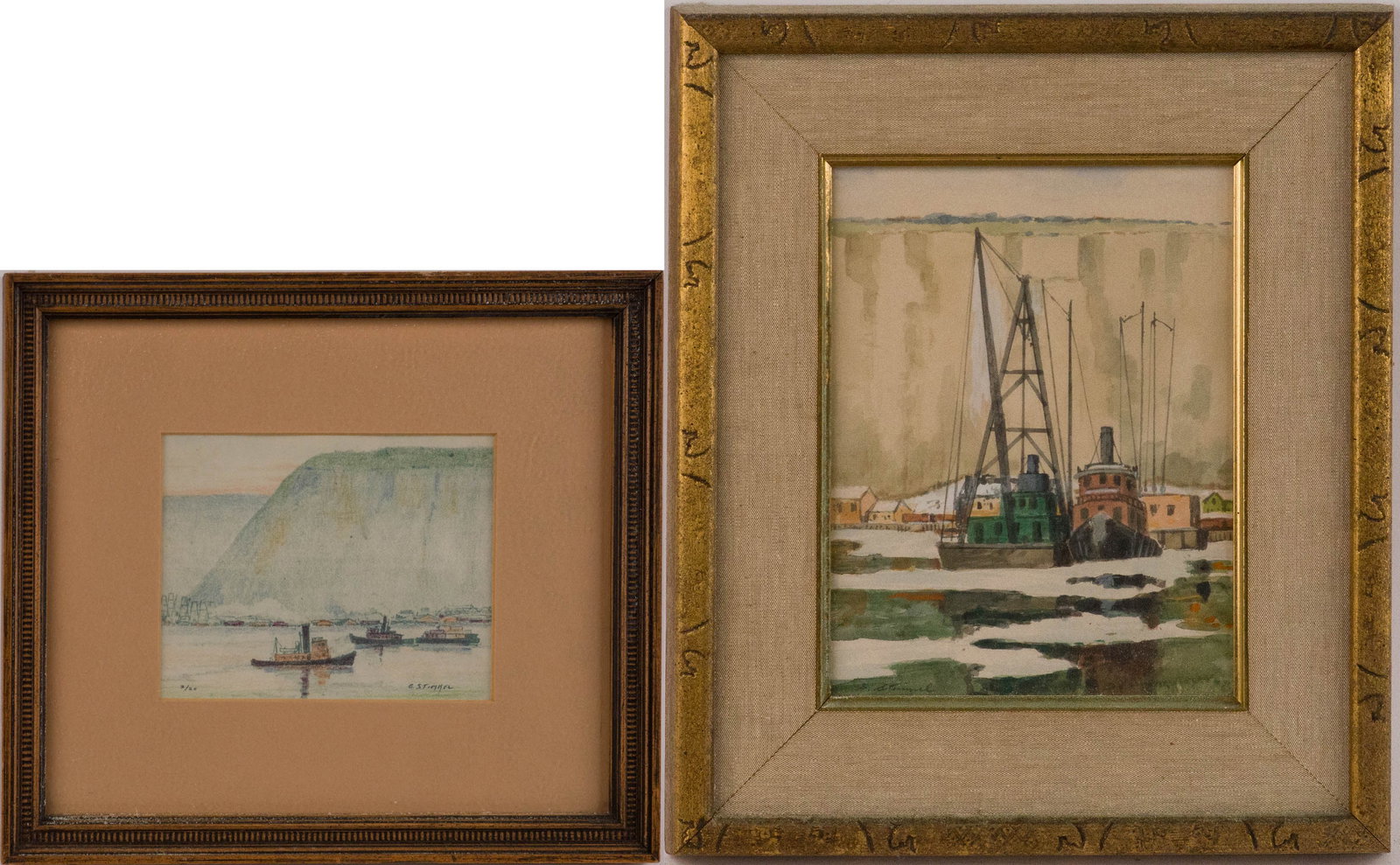 Charles Warren Eaton, 1857-1937, Weehawken-Palisades, Watercolor on Paper (1 of 16)