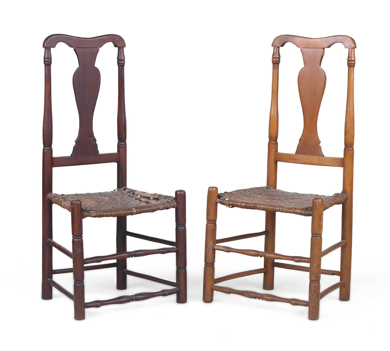 Two Andy Warhol Queen Anne Maple Splint-Seat Side Chairs (1 of 15)