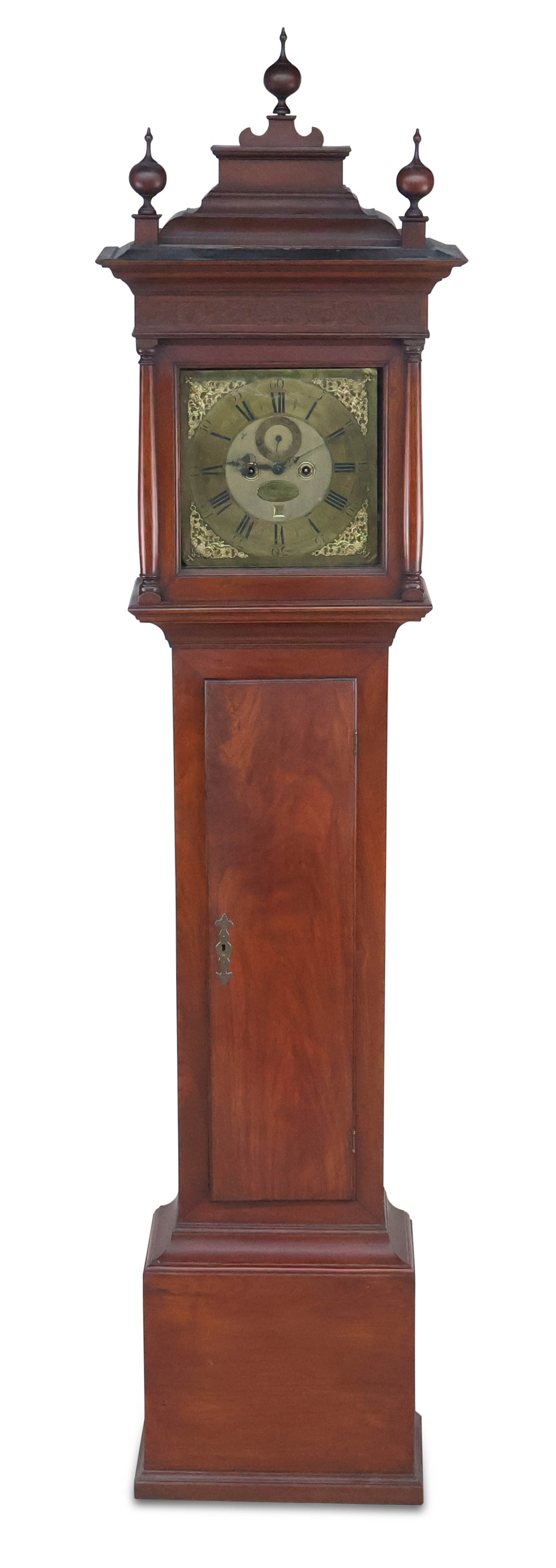 Queen Anne Walnut Tall Case Clock (1 of 20)