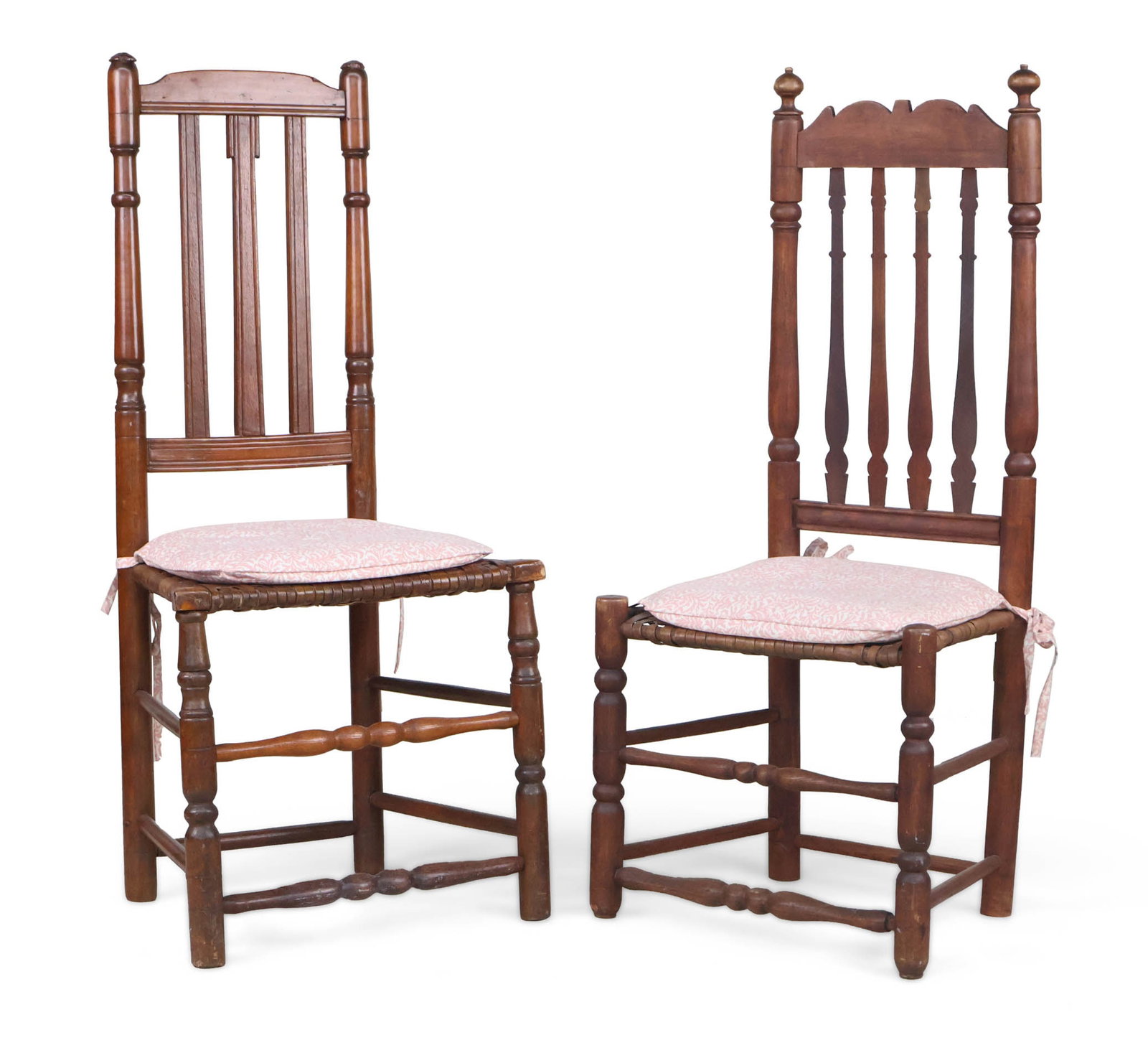 The Kennedy Family Two William and Mary Turned Maple Splint-Seat Side Chairs (1 of 14)