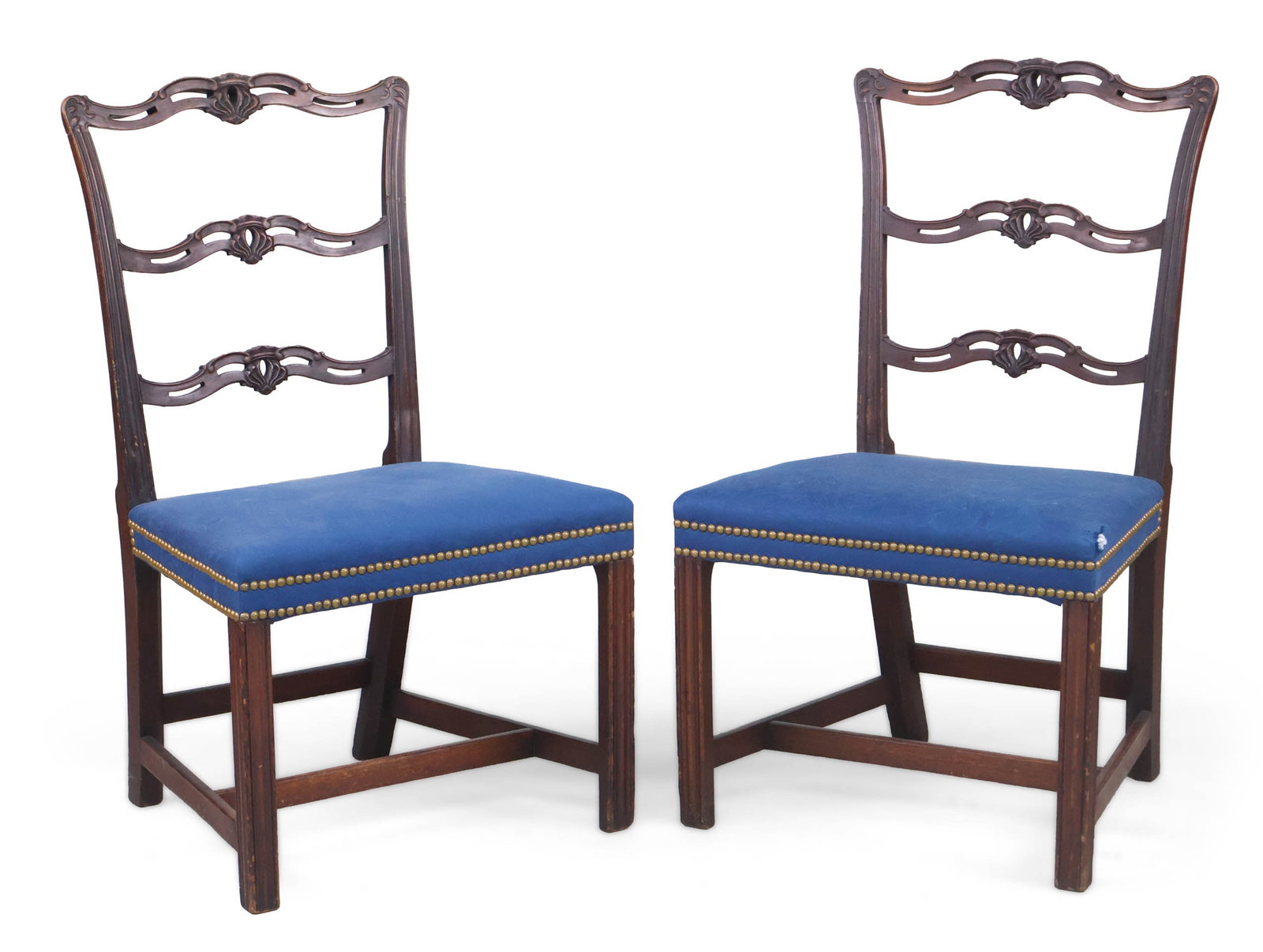 Pair of Chippendale Mahogany Ribbon-Back Side Chairs (1 of 14)