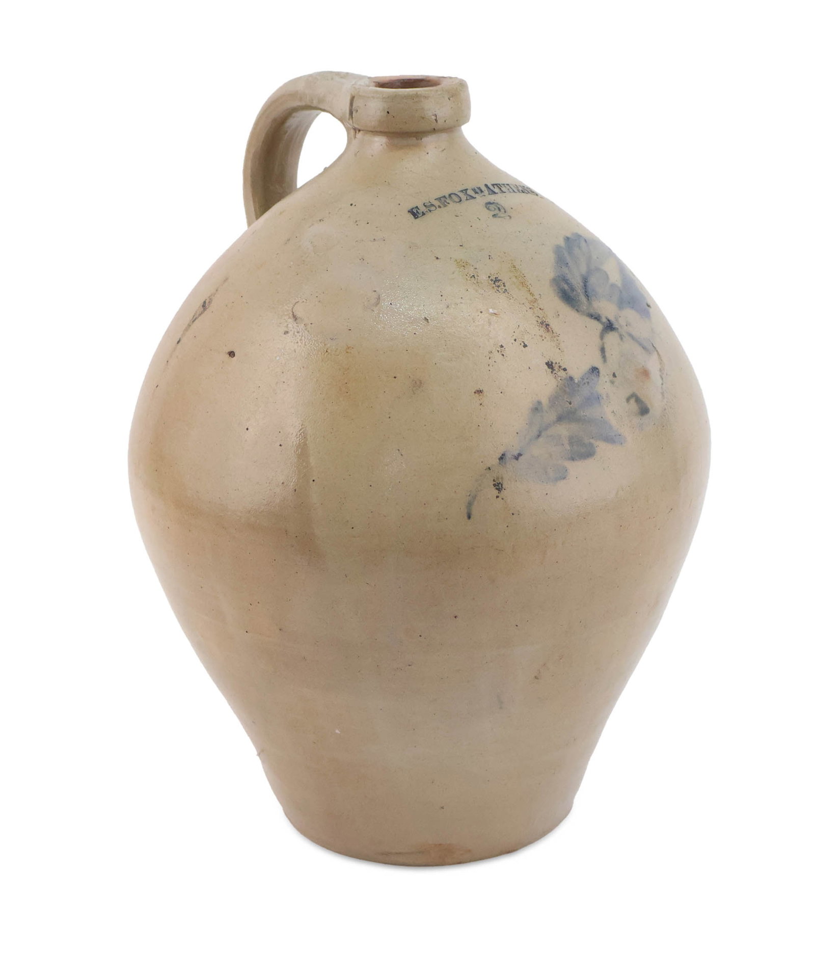 Two-Gallon Ovoid Cobalt-Decorated Stoneware Jug (1 of 9)