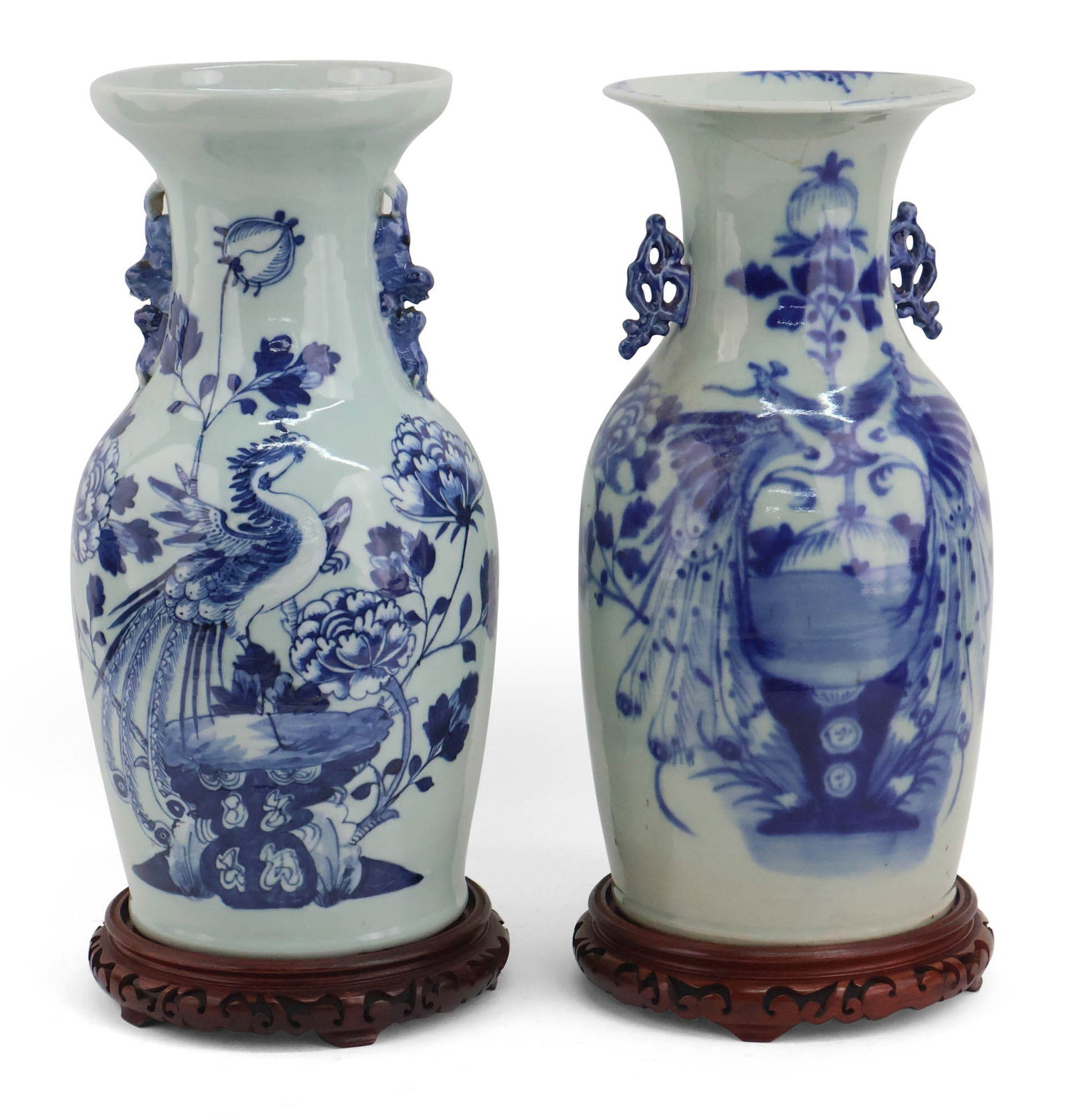 Two Chinese Blue and White Baluster Vases (1 of 20)