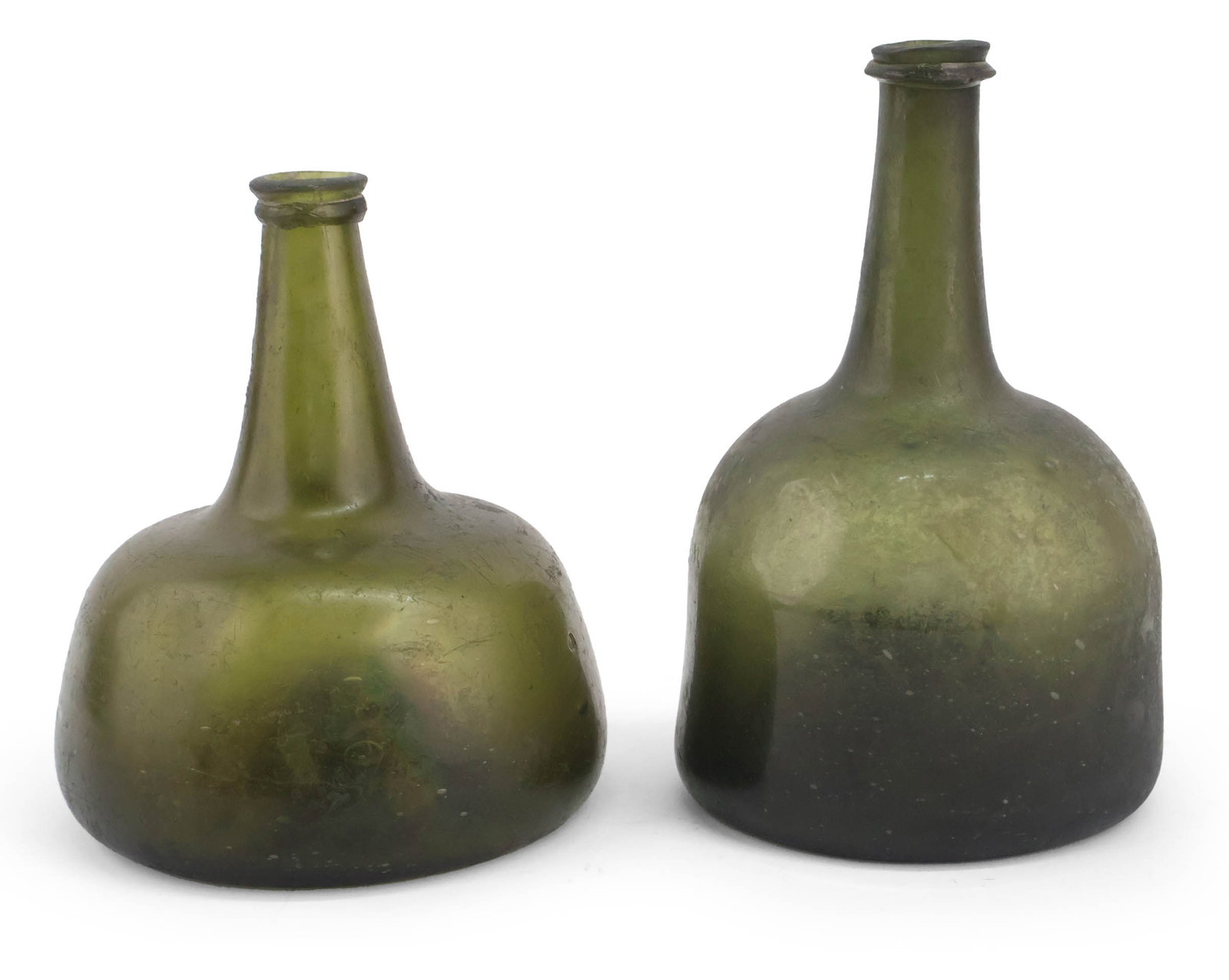 Two Black/Green Glass Bottles (1 of 10)