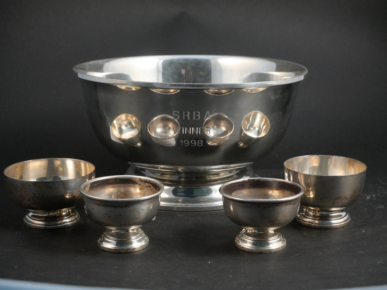 Four Small Sterling Silver Footed Bowls (1 of 10)