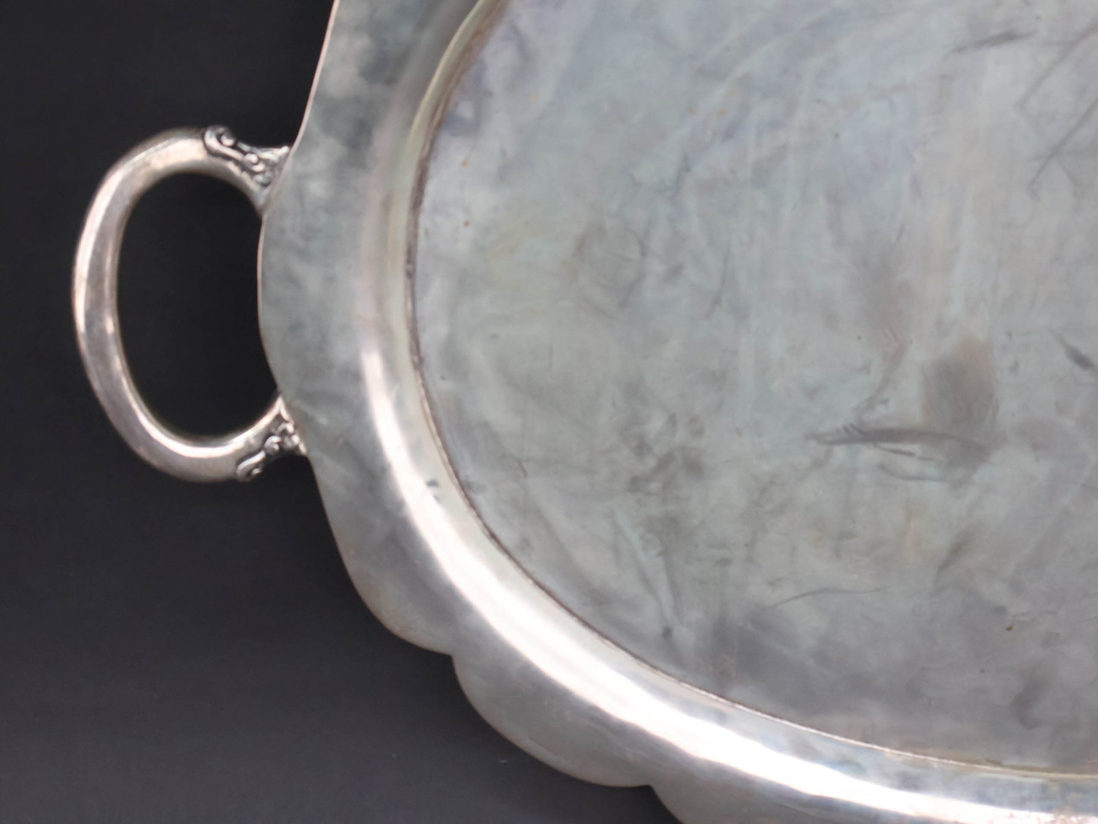 Sterling Silver Double Handled Serving Tray - 2