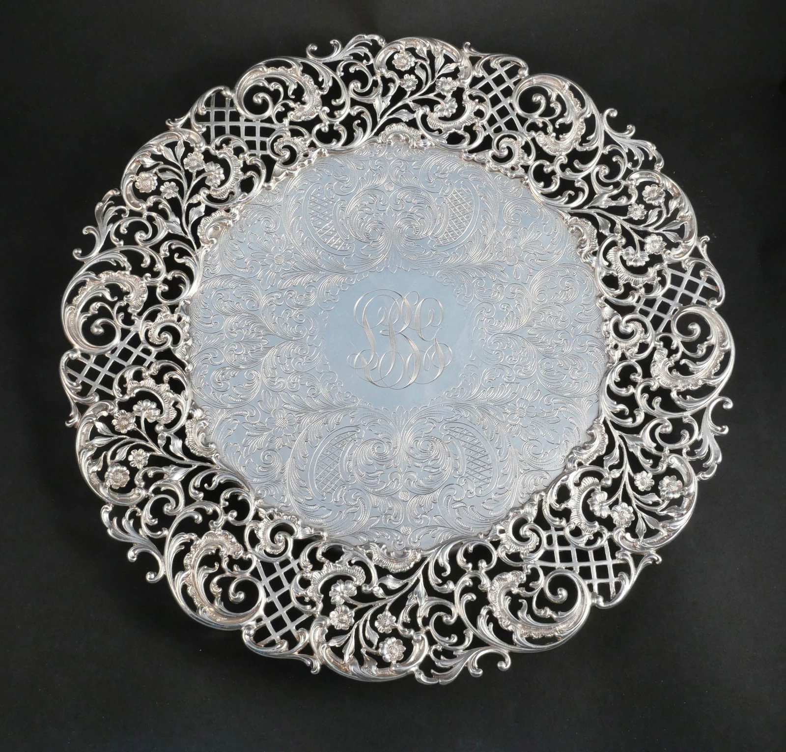 Bigelow Kennard Sterling Silver Footed Platter (1 of 12)
