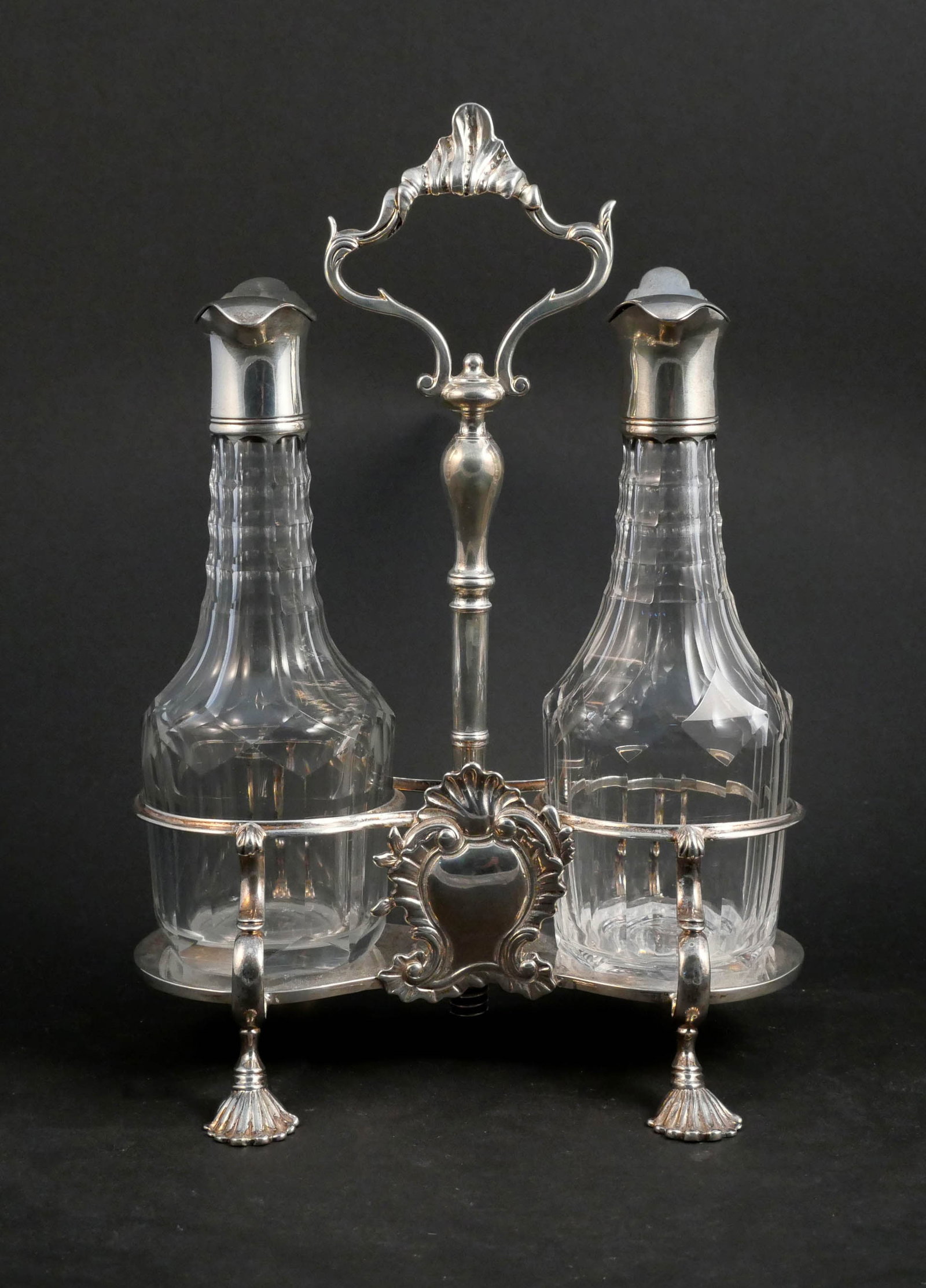 English Silver Oil and Vinegar Cruet (1 of 10)