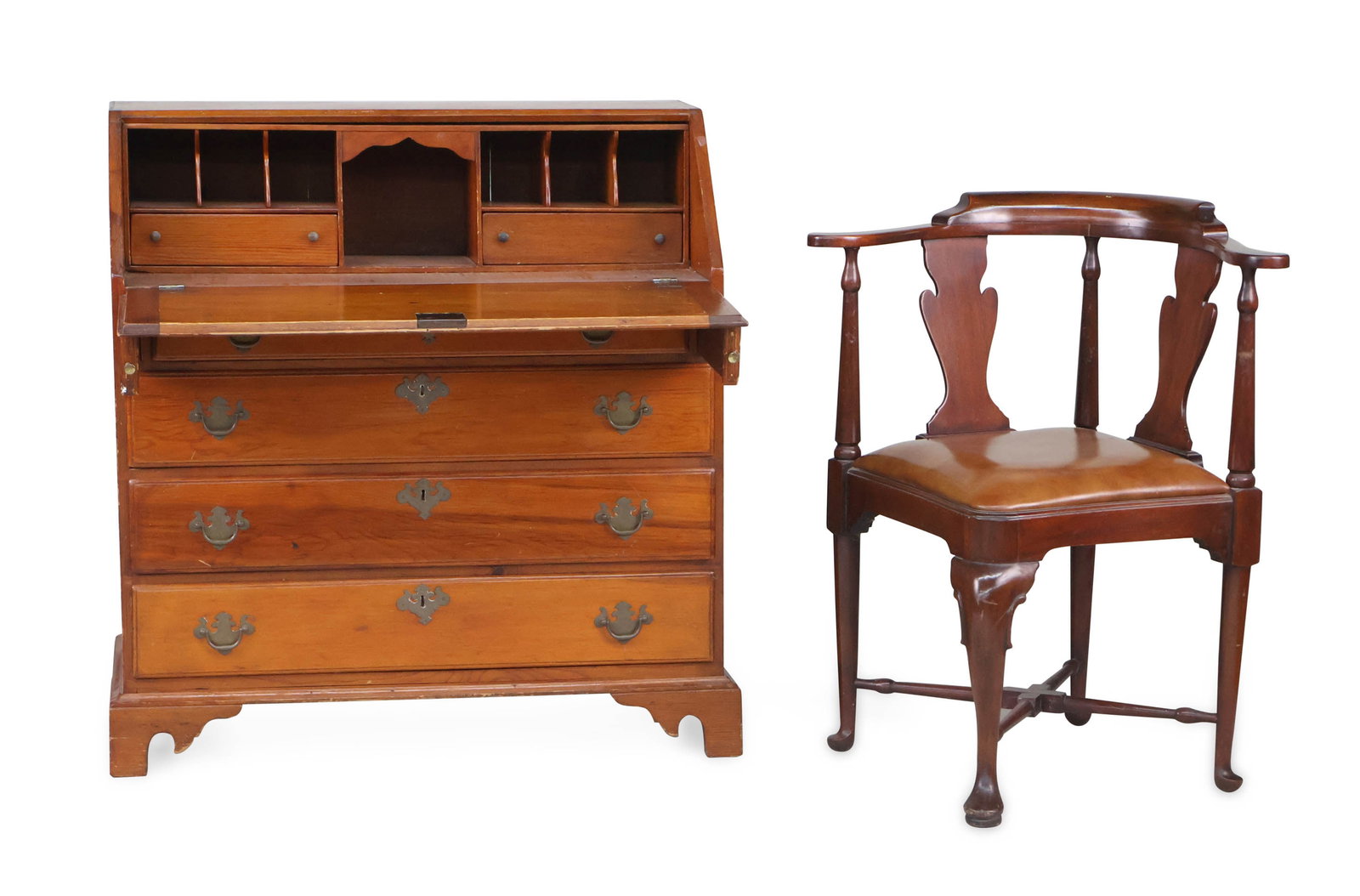 Chippendale Style Diminutive Pine Slant Front Desk (1 of 15)