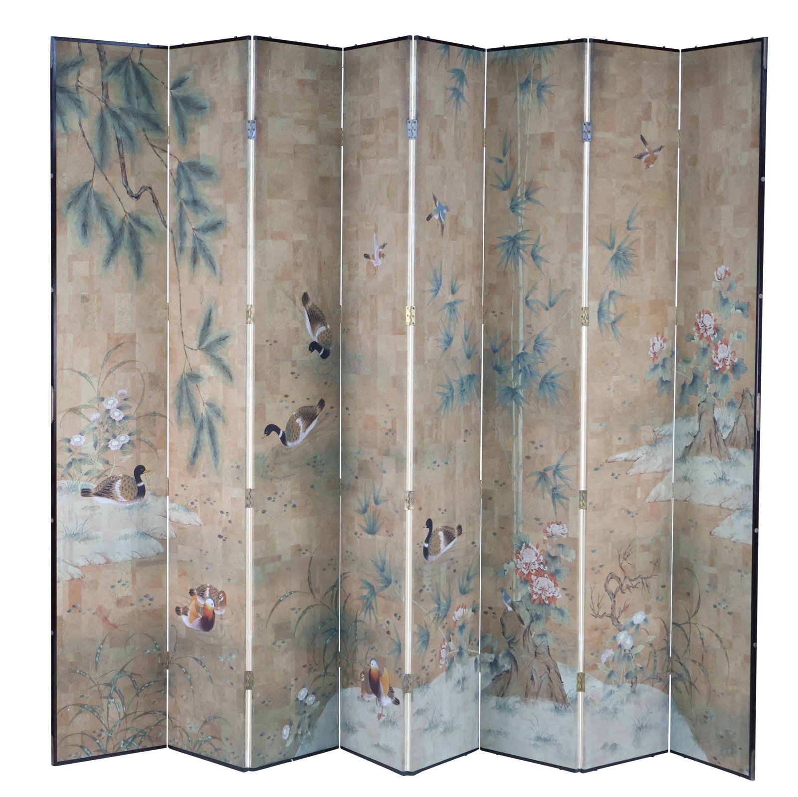 Painted Paper and Eight-Panel Hardwood Screen (1 of 19)