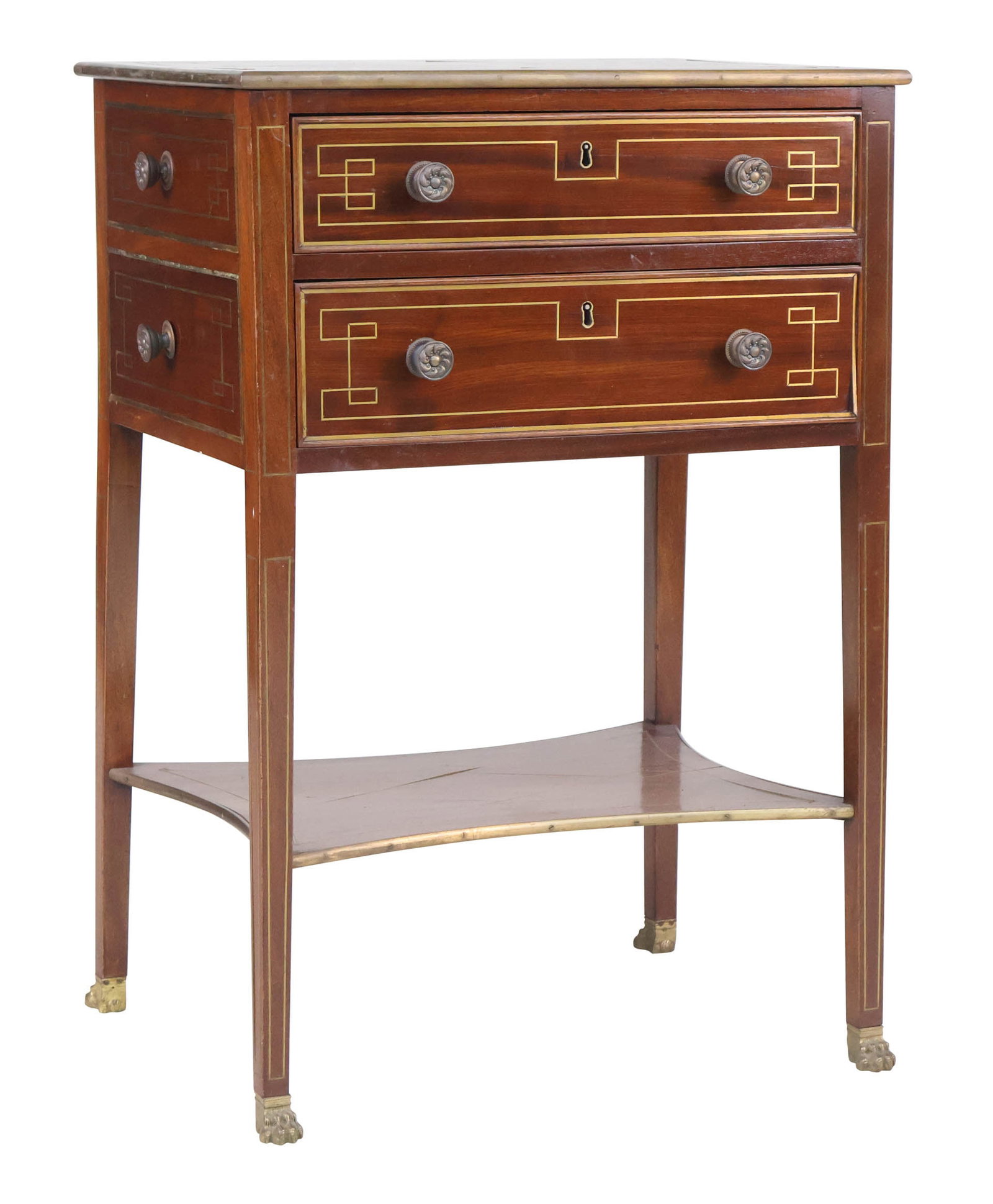 Directoire Brass-Inlaid Side Table (1 of 8)