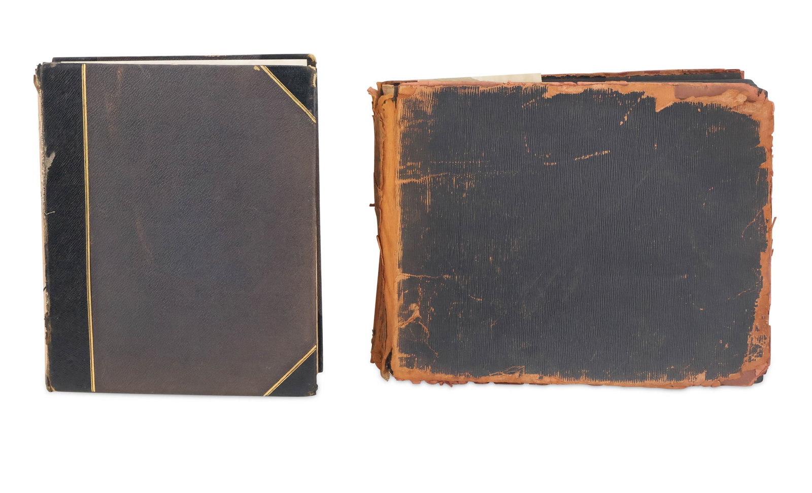 Two Vintage Photo Albums of the Pell Family: Two Vintage Photo Albums of the Pell Family C. 1900-1930. Including pictures from Newport, Cuba, Panama Canal, Honolulu. Bindings heavily worn and torn. Provenance: Senator Claiborne and Nuala Pell,