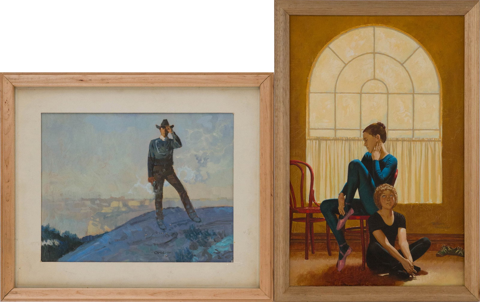 Robert Chronister, 1933-, Girls in Ballet Class, Oil on Canvas (1 of 12)