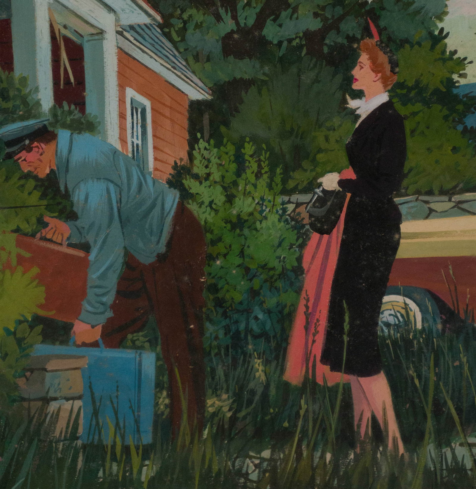 Wayne Hall, Arrival, Gouache on Paper - 10