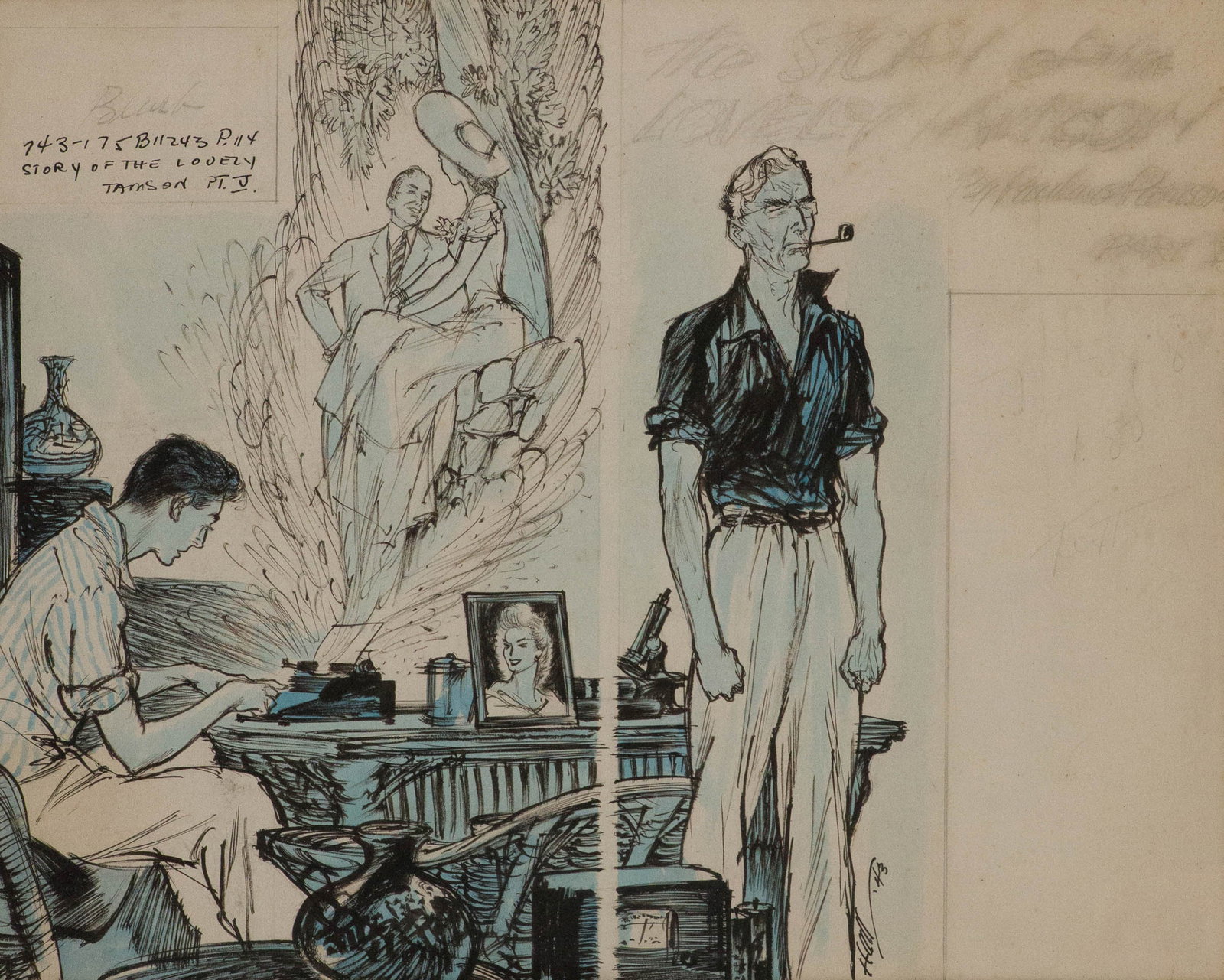 Wayne Hall, Arrival, Gouache on Paper - 12