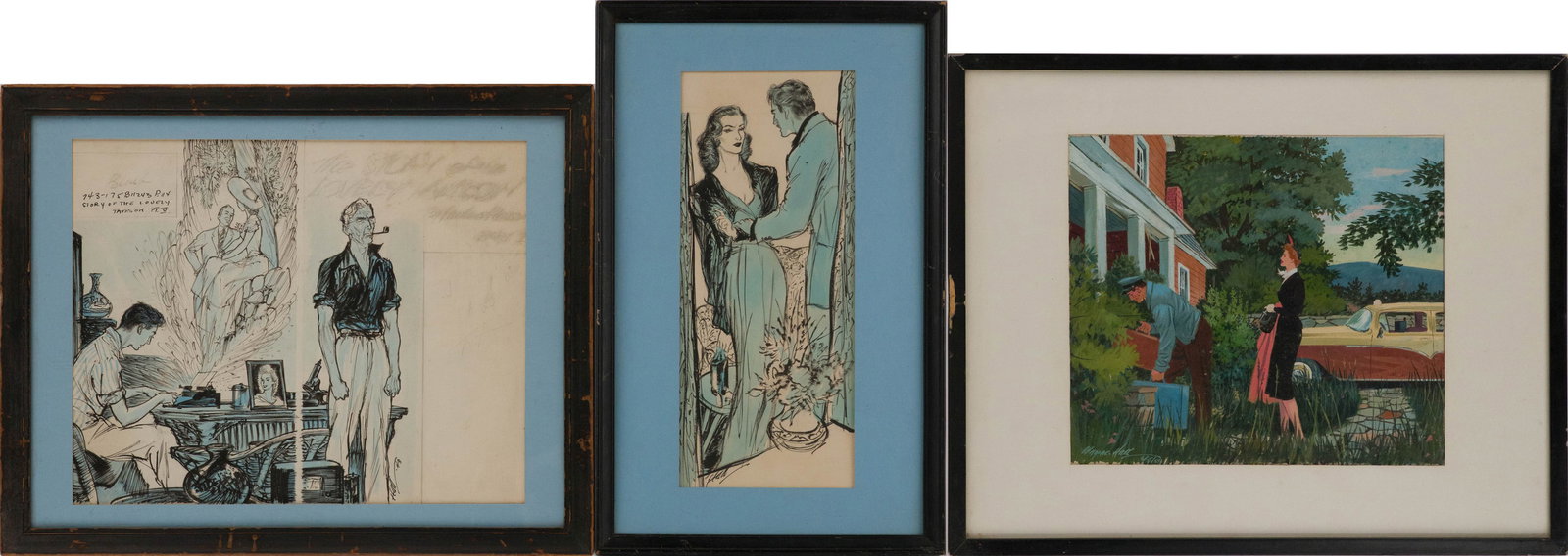 Wayne Hall, Arrival, Gouache on Paper (1 of 16)