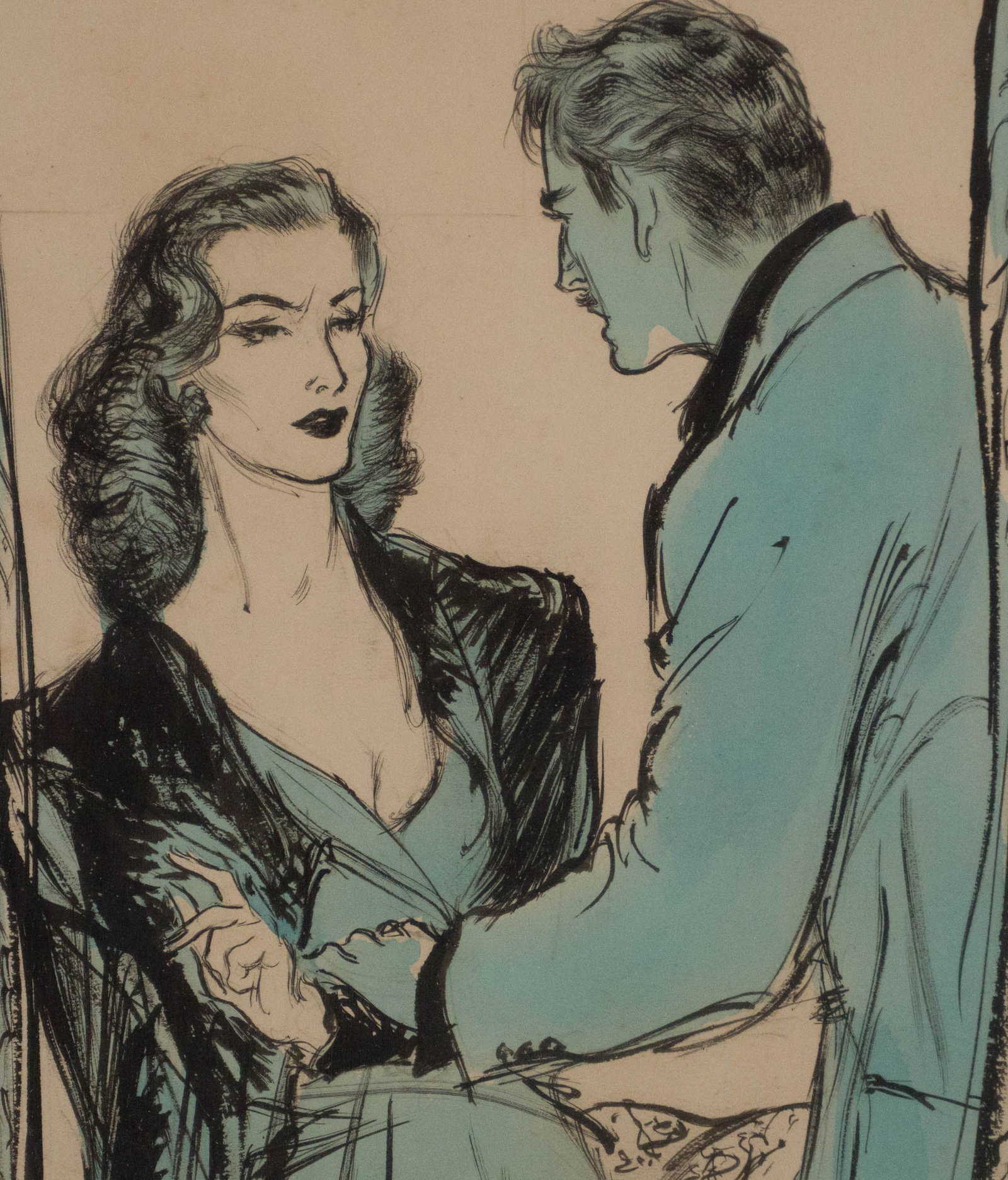 Wayne Hall, Arrival, Gouache on Paper - 5