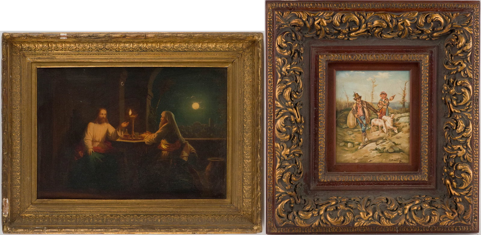 Attrib. to Eduard von Gebhardt, 1838-1925, Christ and Nicodemus, Oil on Canvas (1 of 12)