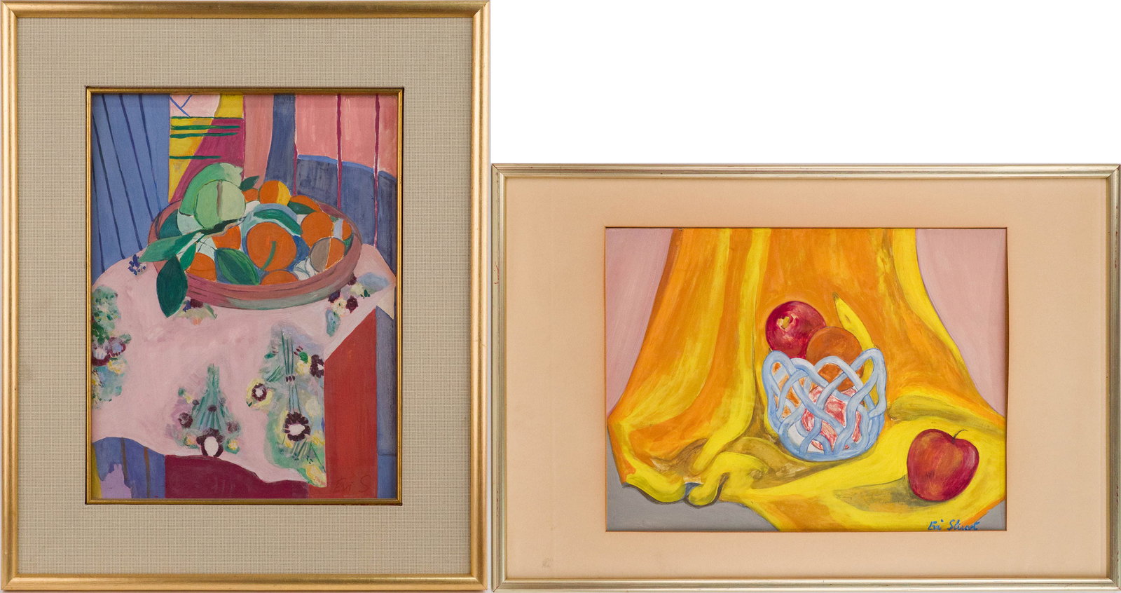 Evi Stuart, Two Still Lifes, Oil on Board (1 of 12)