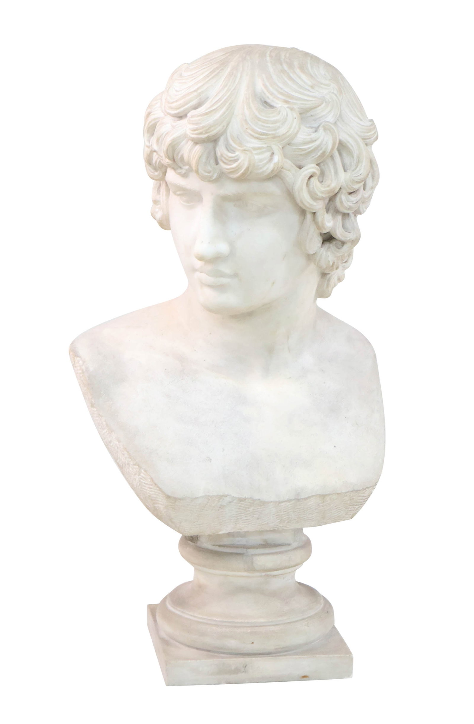 Bust of Antinous, Carved Marble (1 of 13)