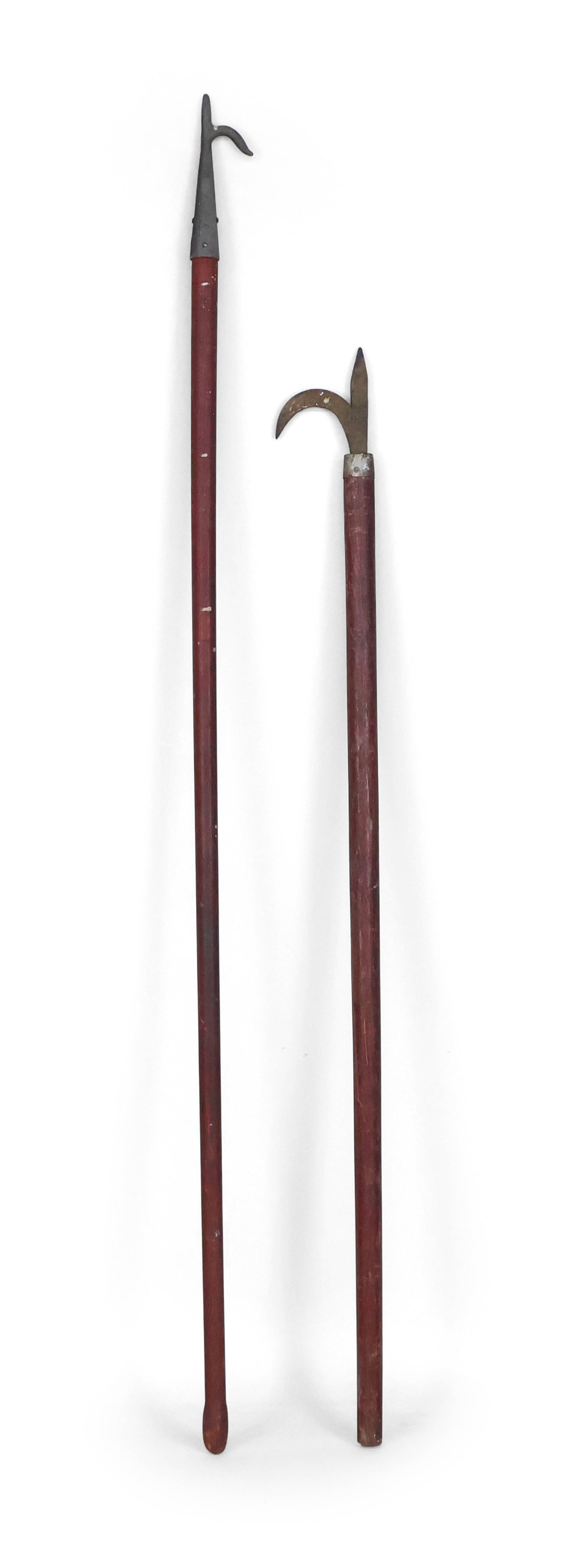 Two Pikes: Two Pikes Possibly Civil War Era. One a naval boarding pike, one bridle-cutting. Provenance: Property approved for deaccession from the Fraunces Tavern by Sons of the Revolution in the State of New