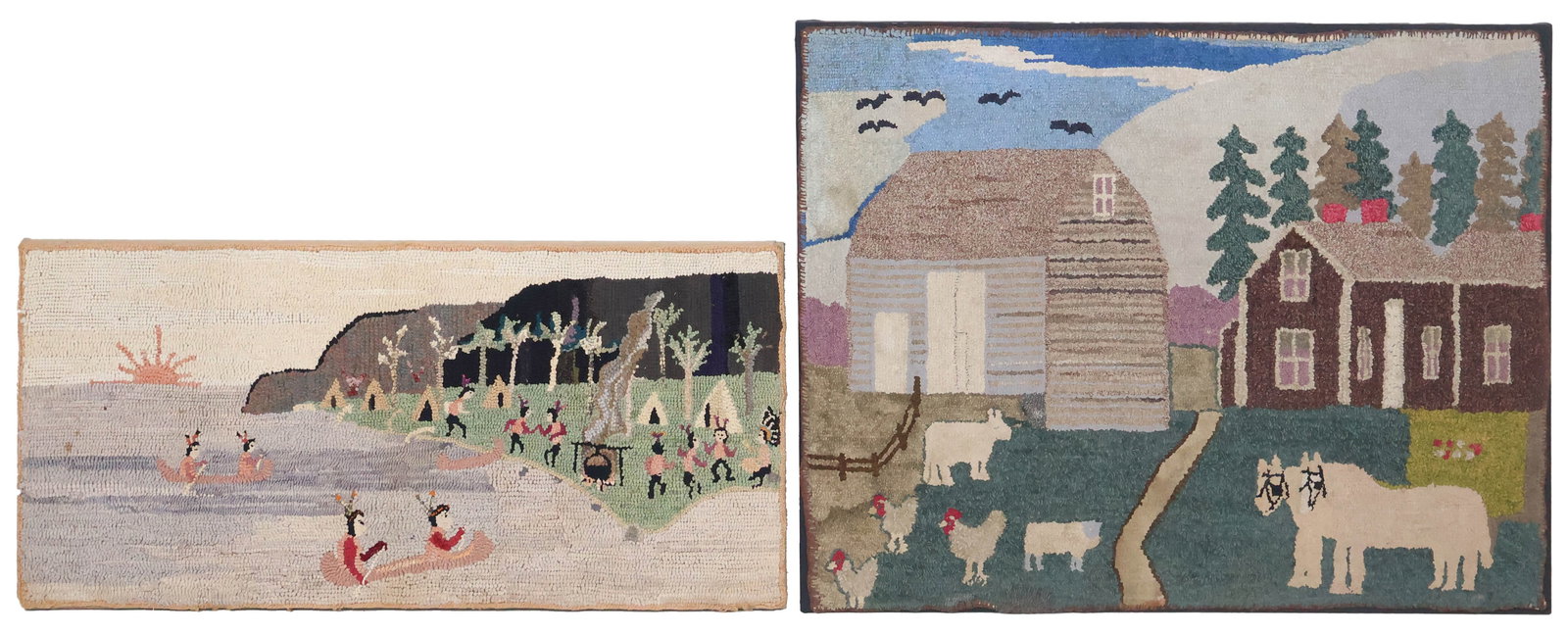 Two Pictorial Hooked Rugs (1 of 14)