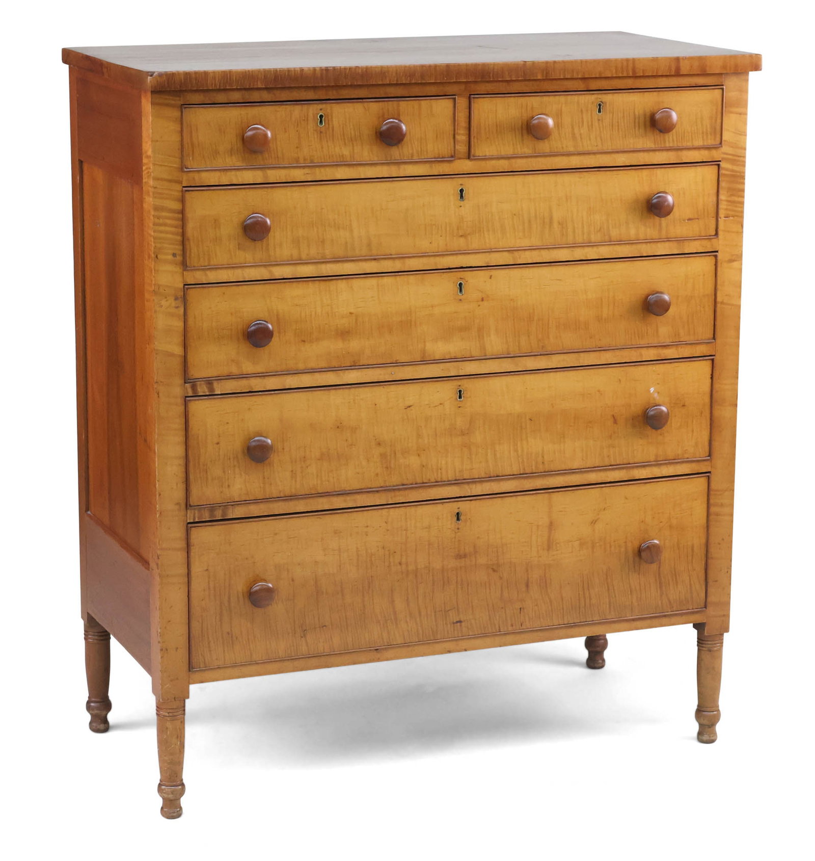 Federal Tiger Maple Tall Chest of Drawers (1 of 12)