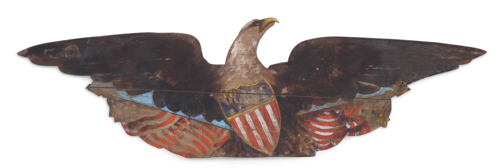 Carved and Painted Wingspread Eagle Wall Plaque (1 of 10)