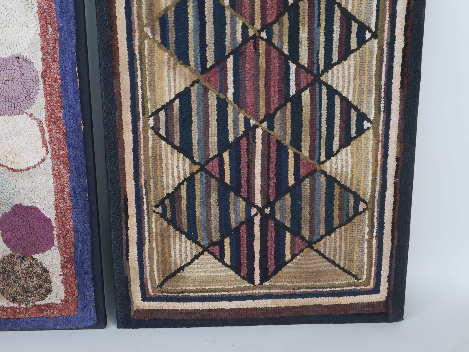 Three Geometric Pattern Hooked Rugs - 10