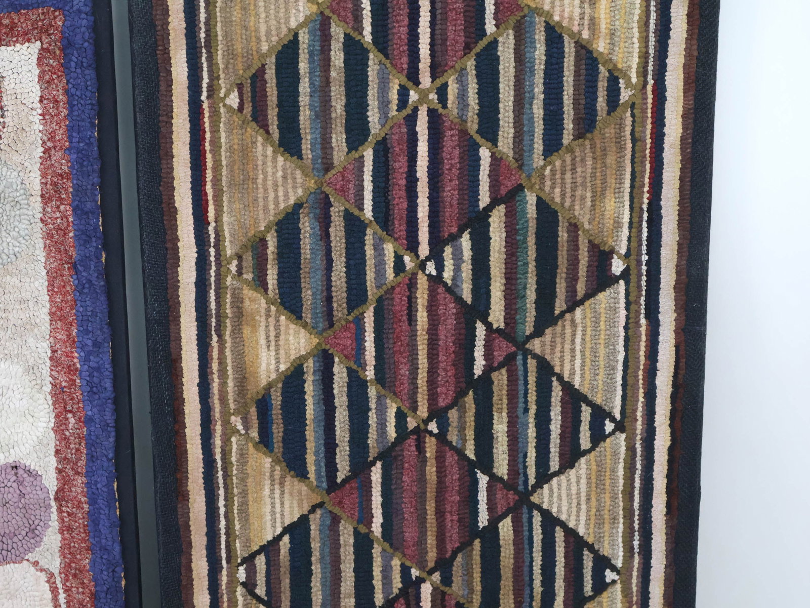 Three Geometric Pattern Hooked Rugs - 9