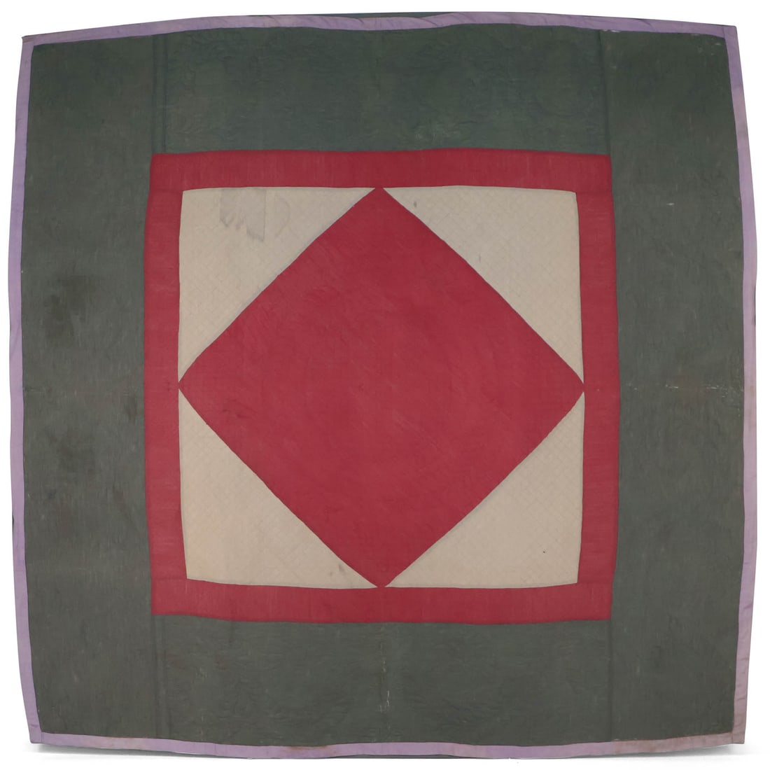 Amish "Diamond in Square" Hand-Stitched Quilt (1 of 12)