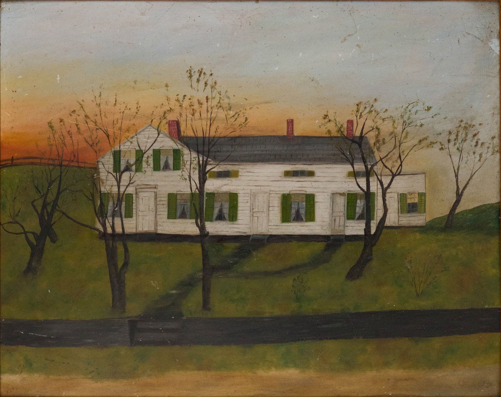 Portrait of a White House, Oil on Board (1 of 6)