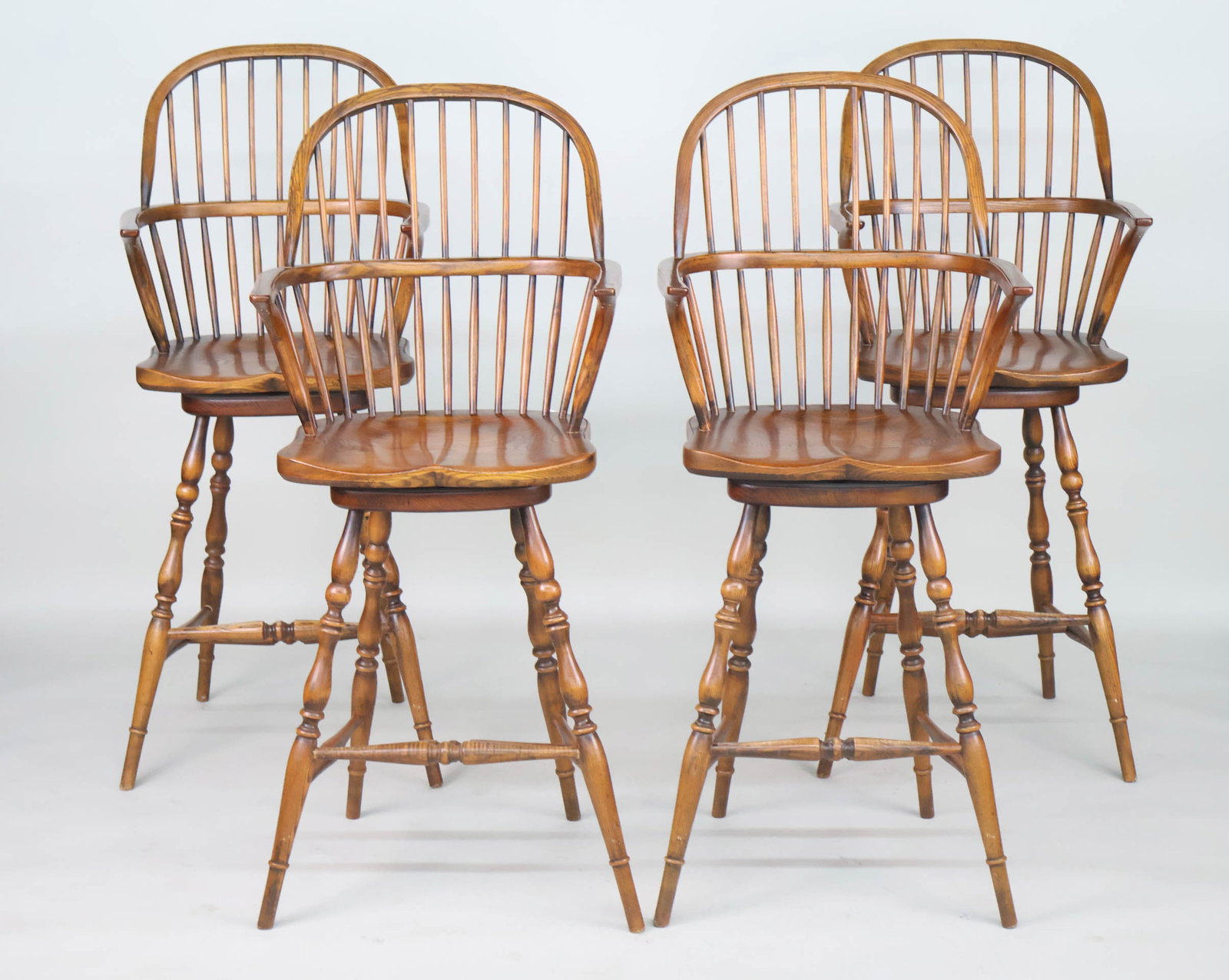 Four Oak Windsor Barstools - 2