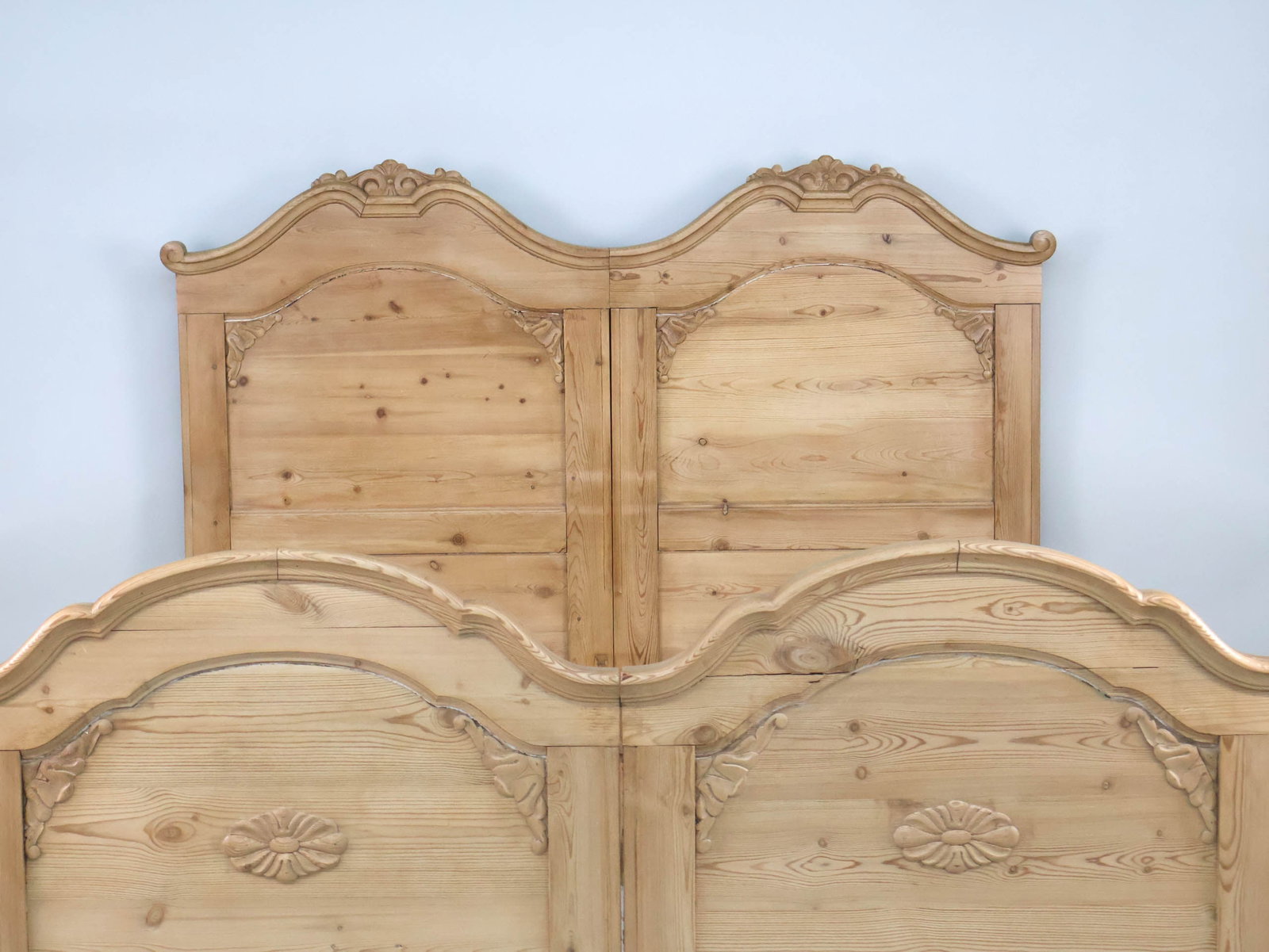 Carved Pine Bedstead - 2