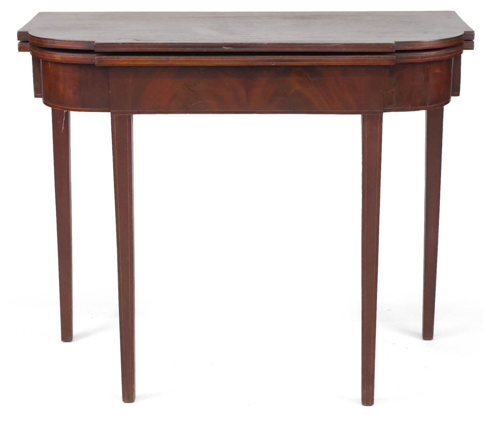 Federal Inlaid Mahogany Swing Leg Games Table (1 of 9)