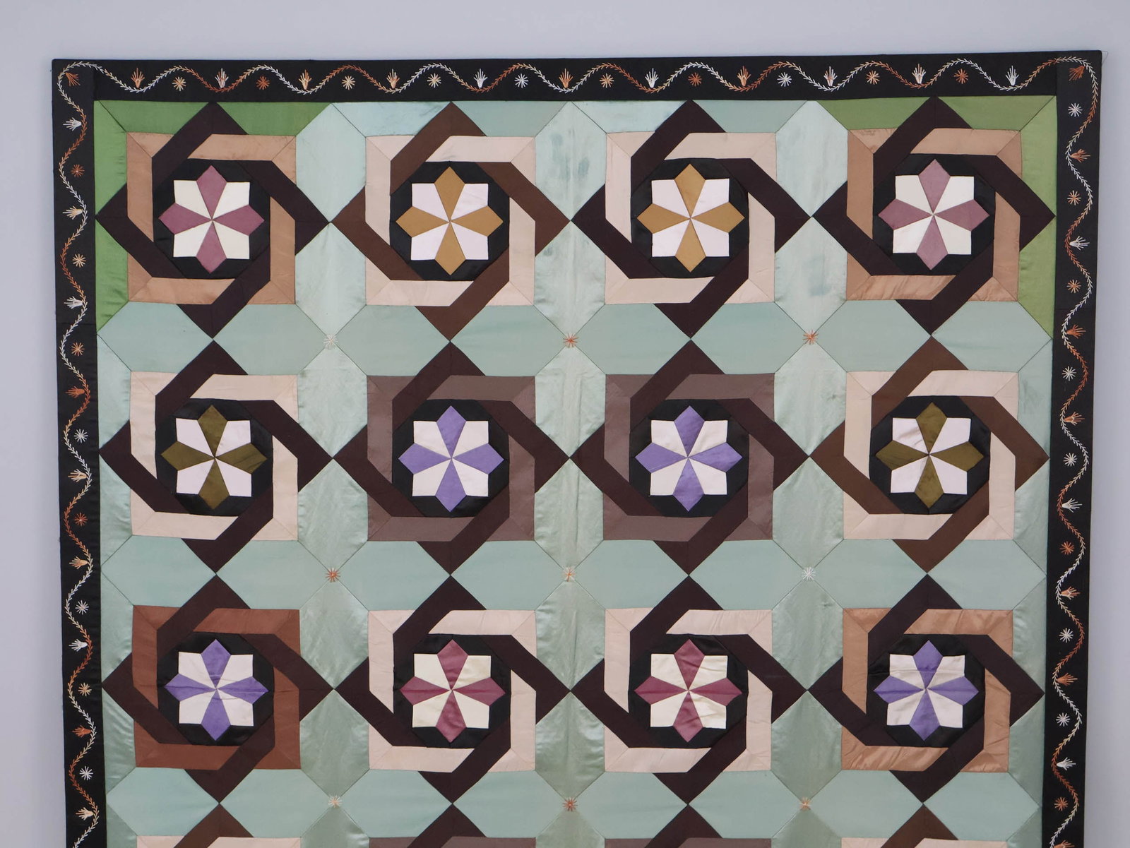 Silk Patchwork Crib Quilt - 2