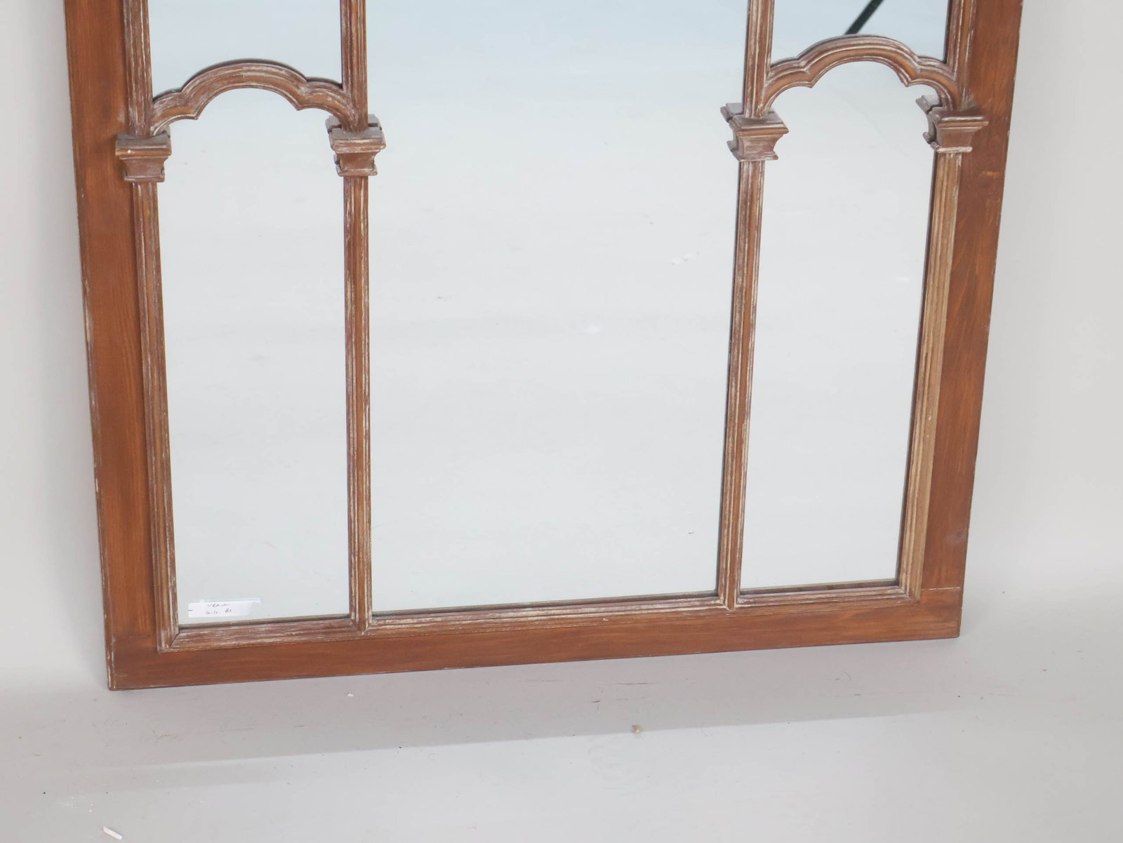 Gothic Architecture Style Pine Framed Mirror - 2