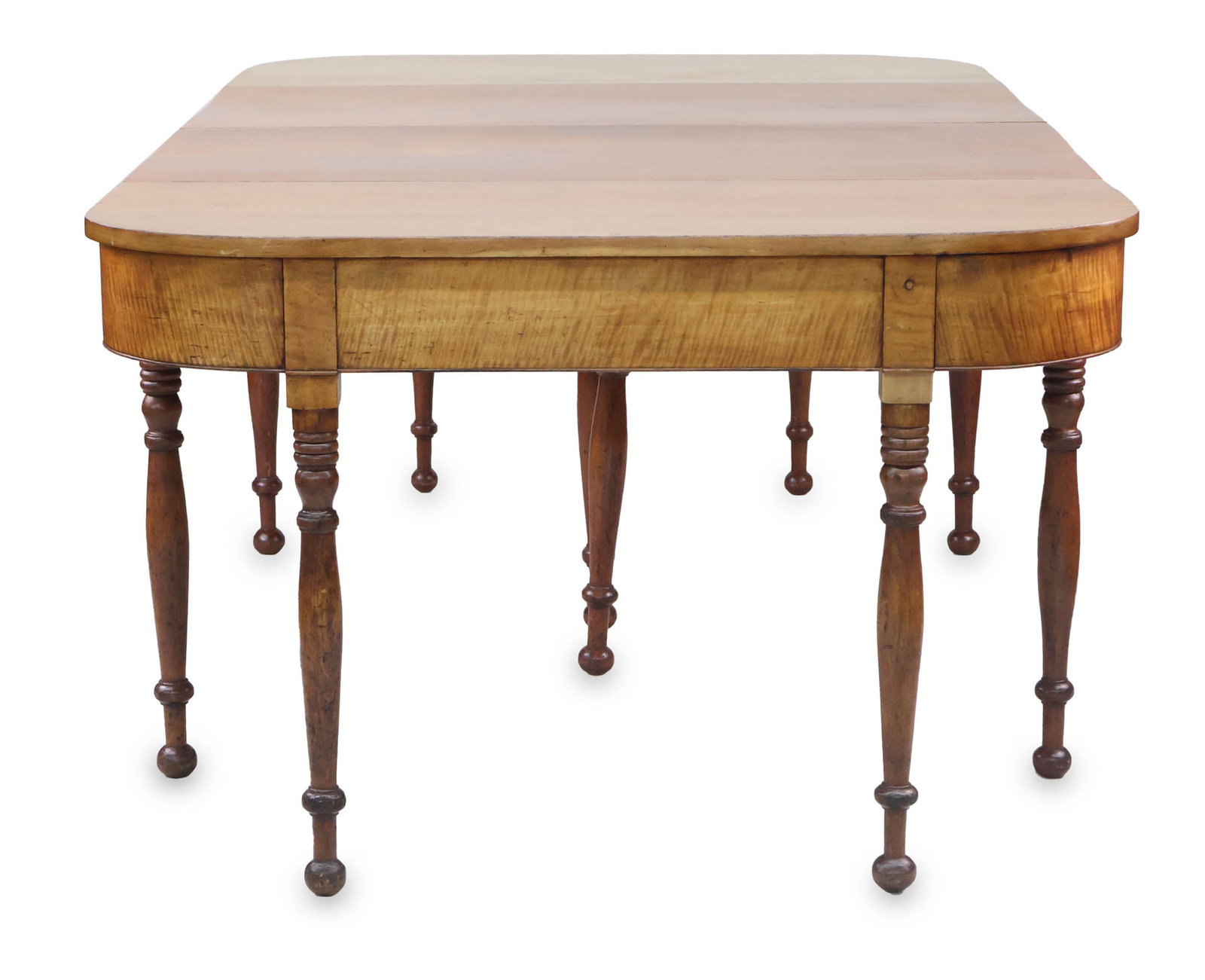 Sheraton Tiger Maple and Cherrywood Two Part Dining Table (1 of 16)