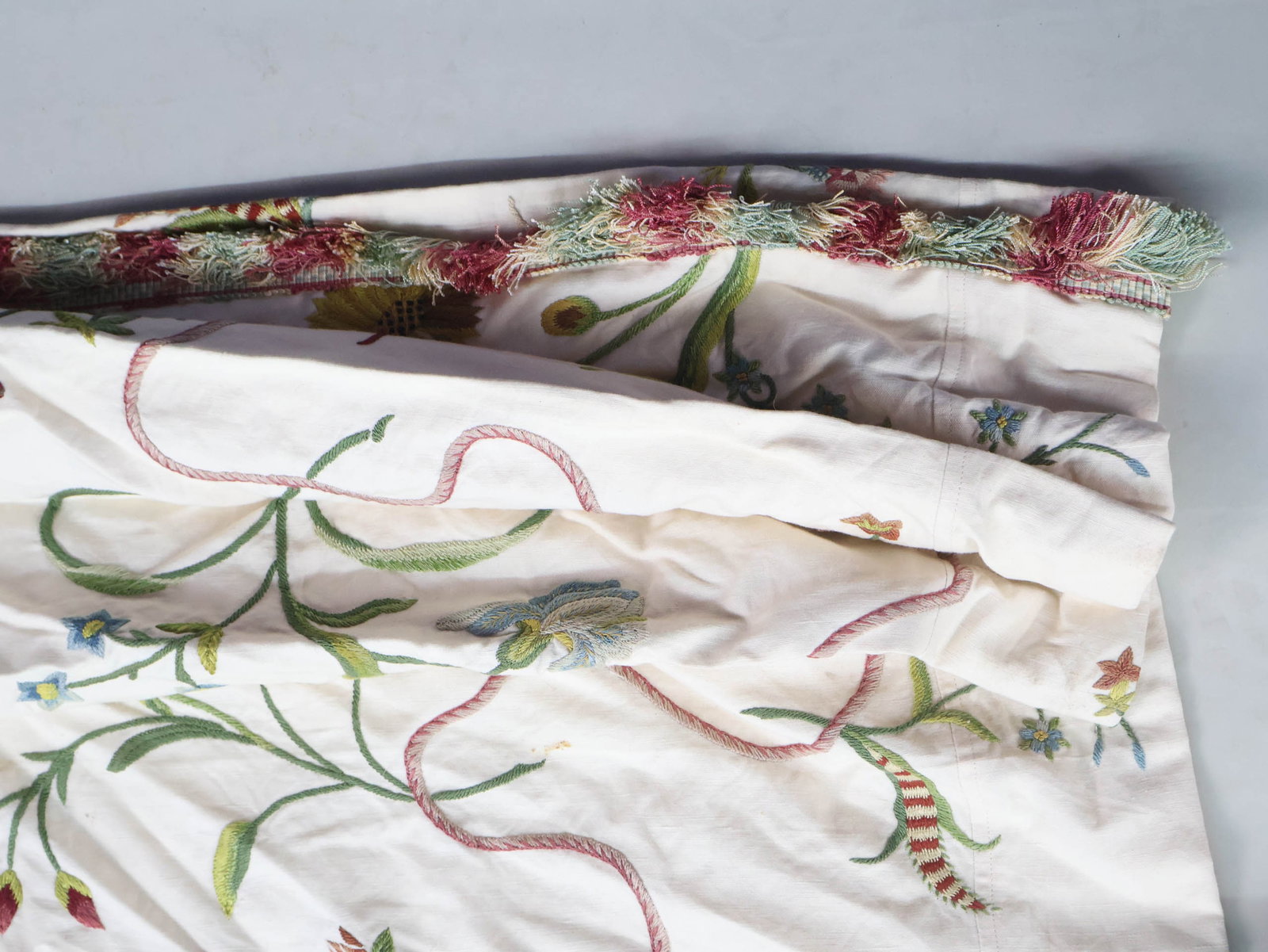 Two Crewelwork Valances - 12